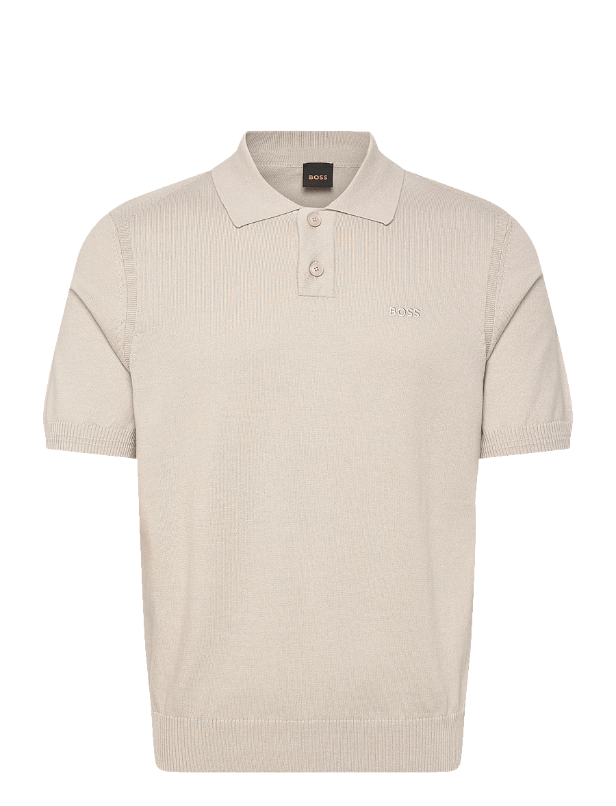 BOSS - Asac_P - langärmlige strick-polohemden - open grey - 1