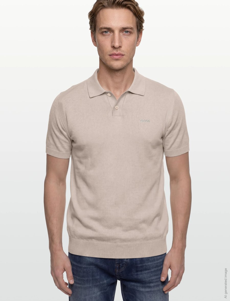 BOSS - Asac_P - langärmlige strick-polohemden - open grey - 3