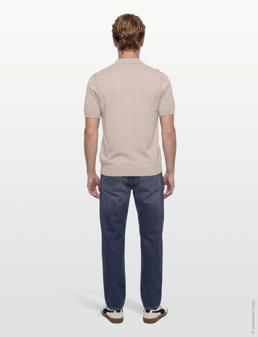 BOSS - Asac_P - langärmlige strick-polohemden - open grey - 4