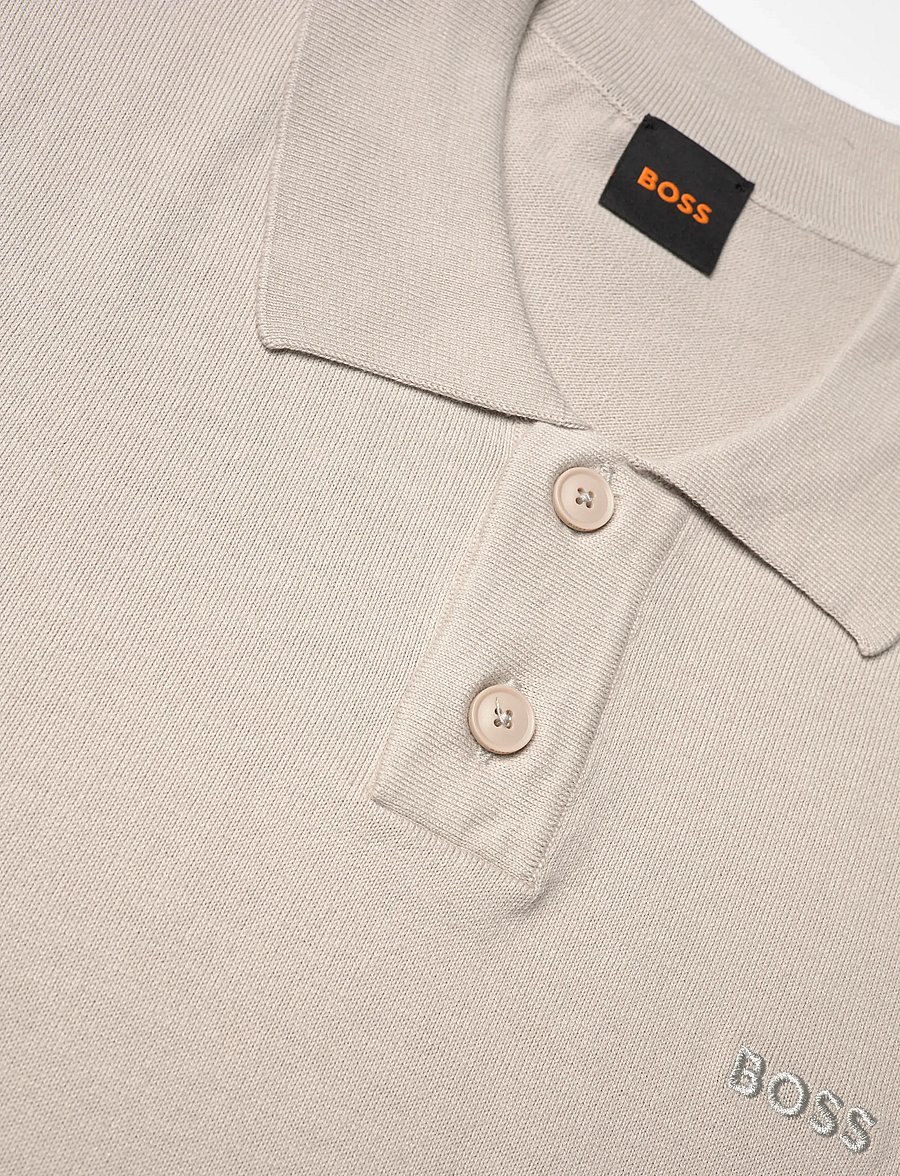BOSS - Asac_P - langärmlige strick-polohemden - open grey - 5