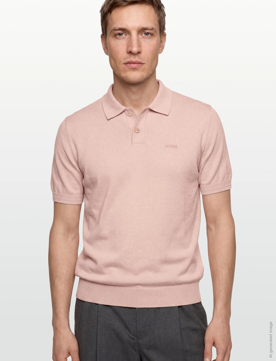 BOSS - Asac_P - langärmlige strick-polohemden - open pink - 3