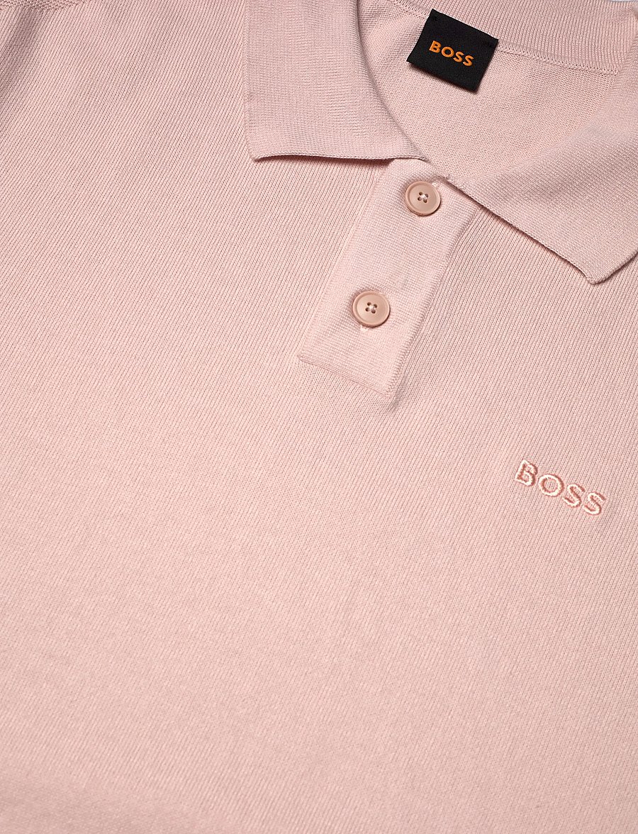 BOSS - Asac_P - langärmlige strick-polohemden - open pink - 5