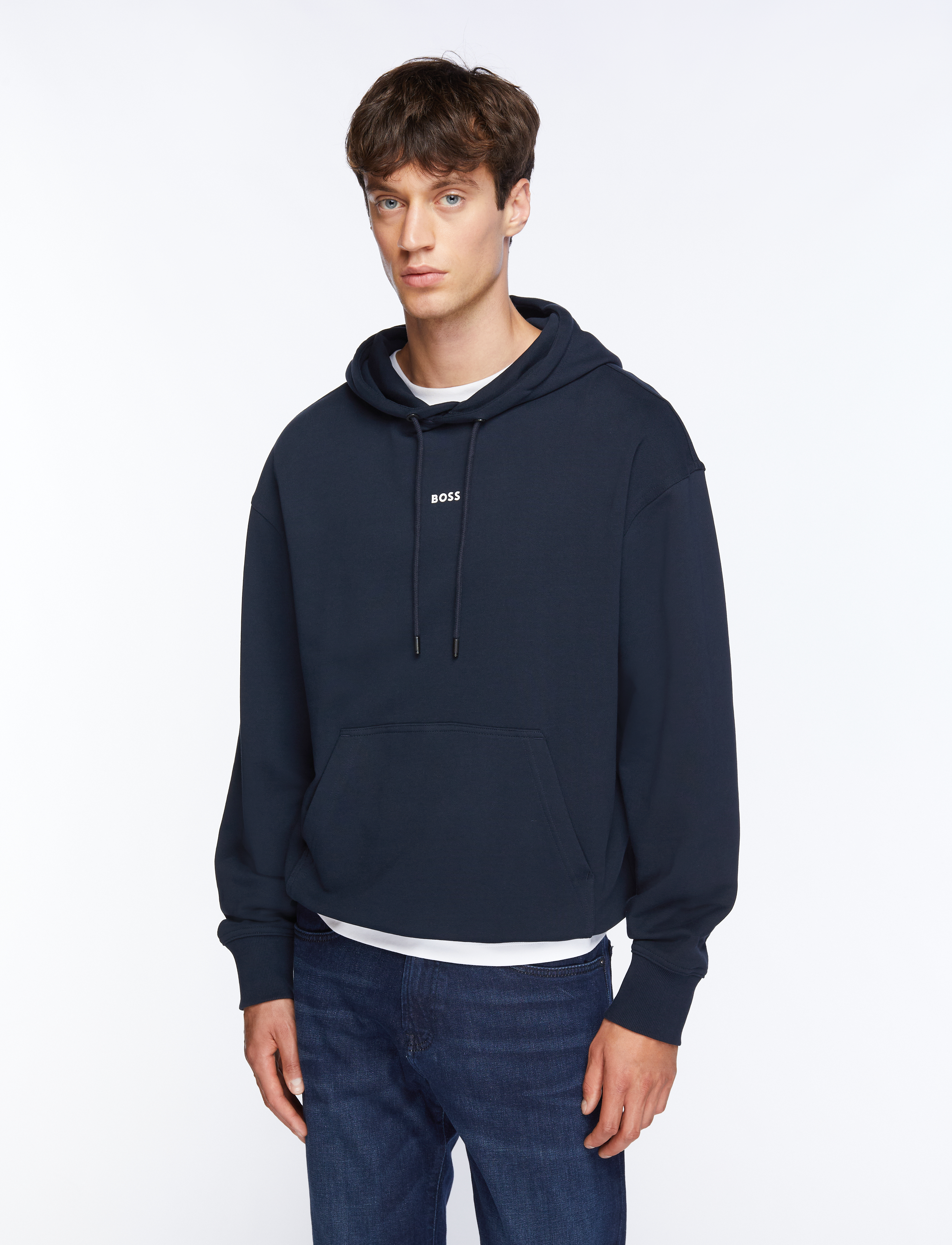 BOSS WeSmallhood - Kapuzenpullover - DARK BLUE / navy
