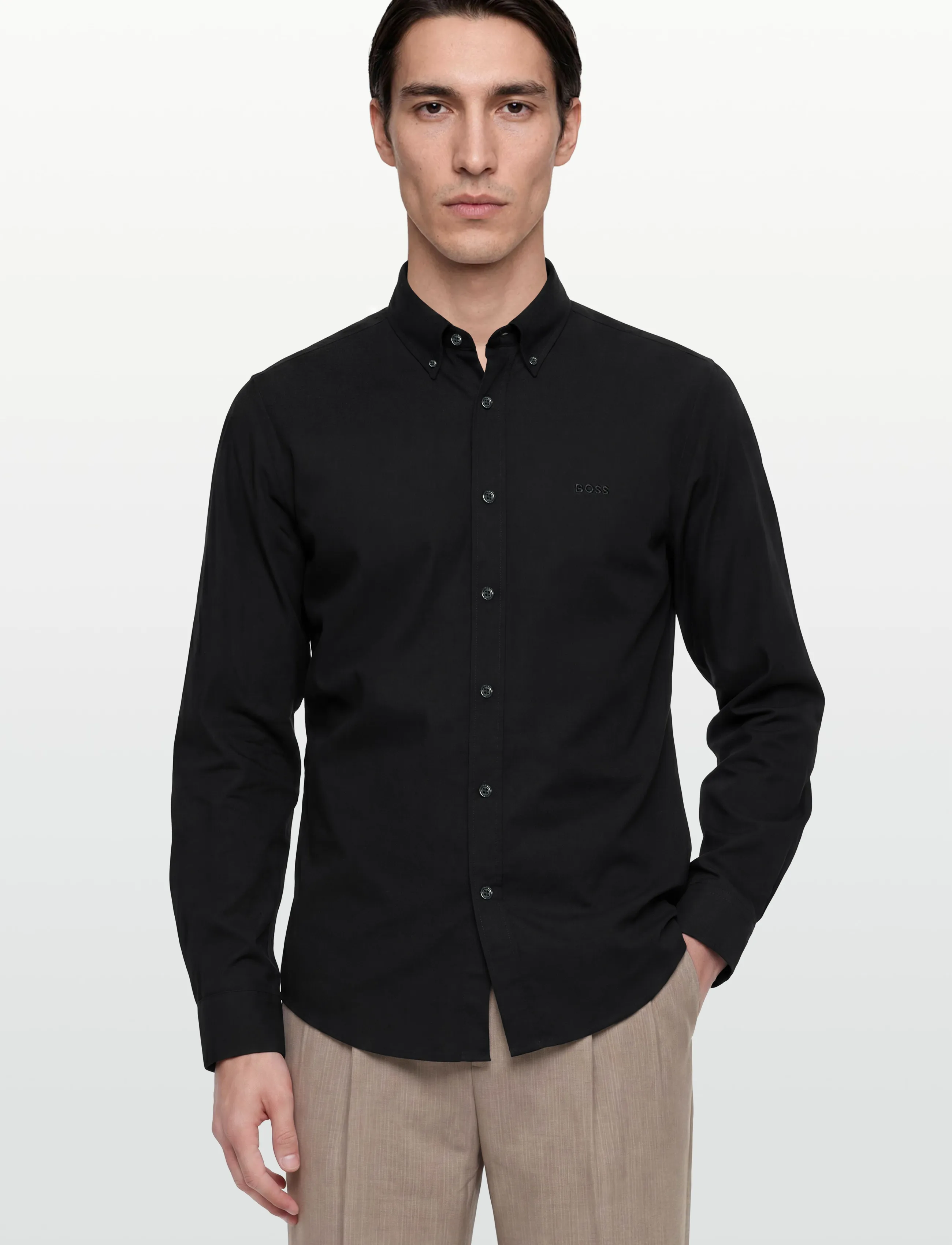 BOSS - Rickert_M - oxford-hemden - black - 3