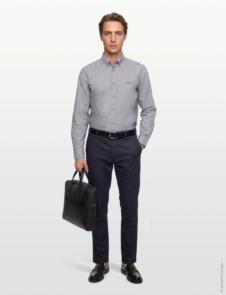 BOSS - Rickert_M - oxford-hemden - open grey - 0