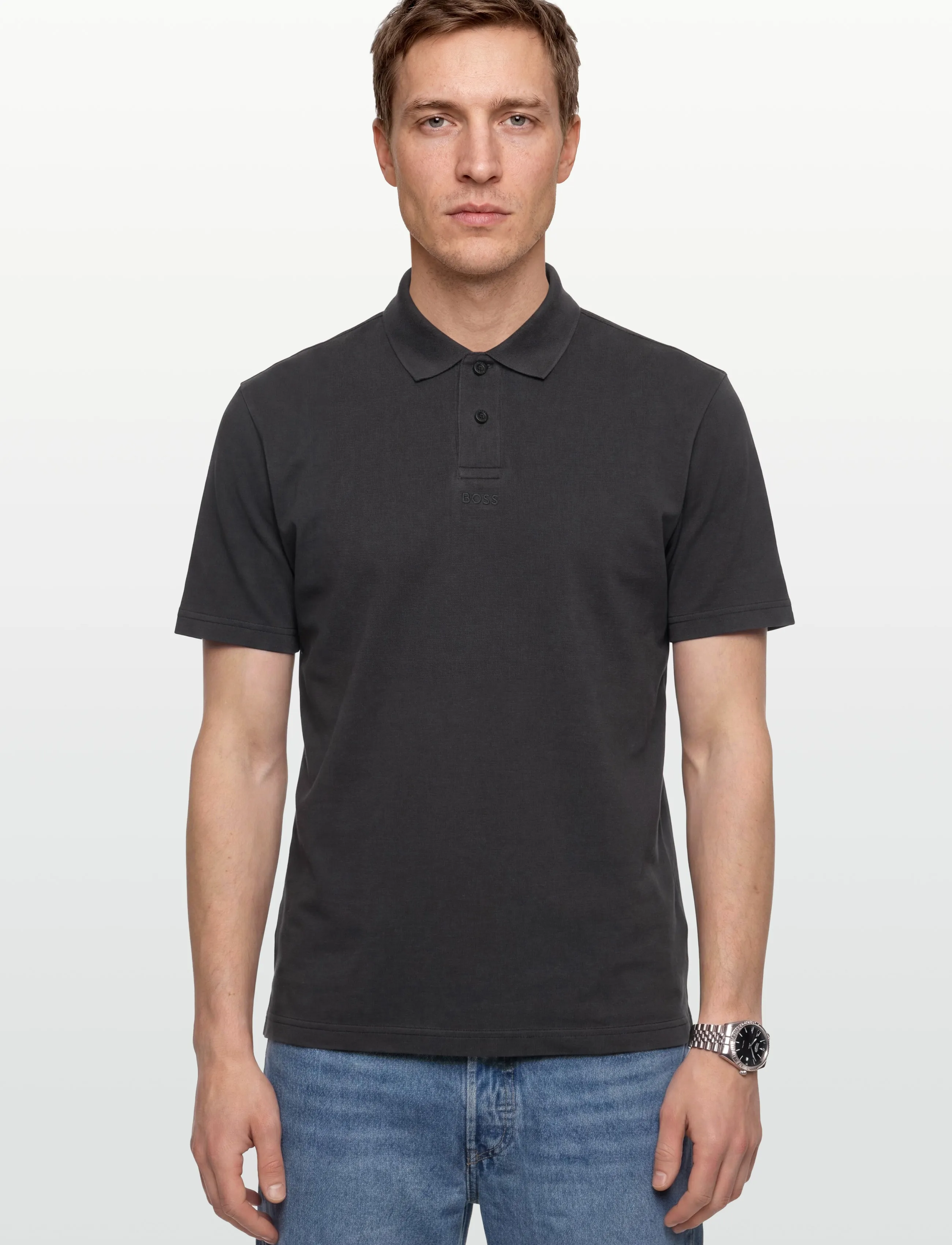 BOSS - Pe__Dye - kortærmede poloer - black - 3