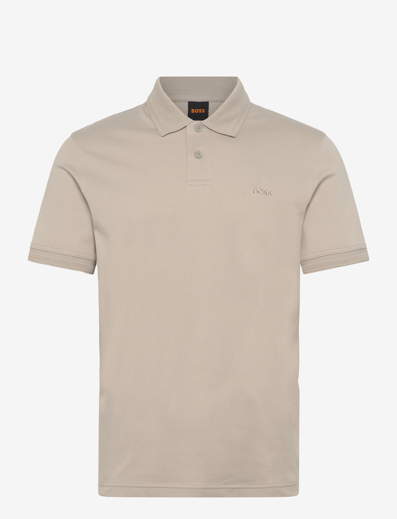 BOSS - Pe_Interlock - lühikeste varrukatega polod - open grey - 0