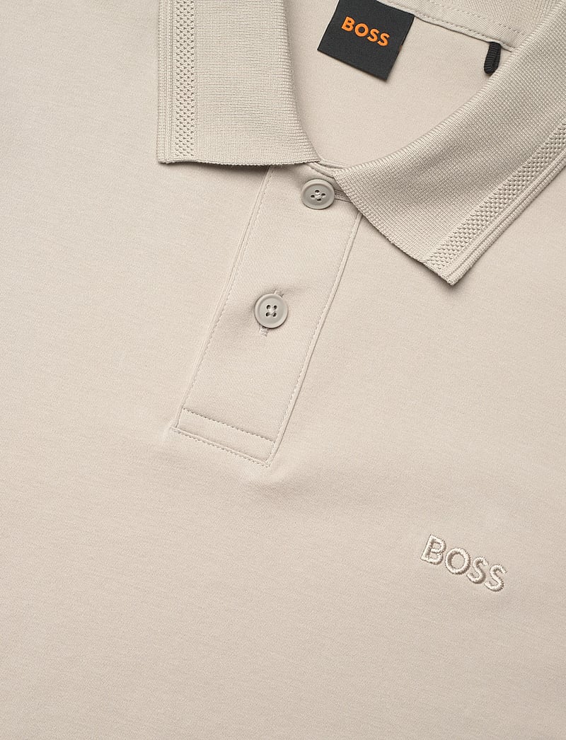 BOSS - Pe_Interlock - lühikeste varrukatega polod - open grey - 2
