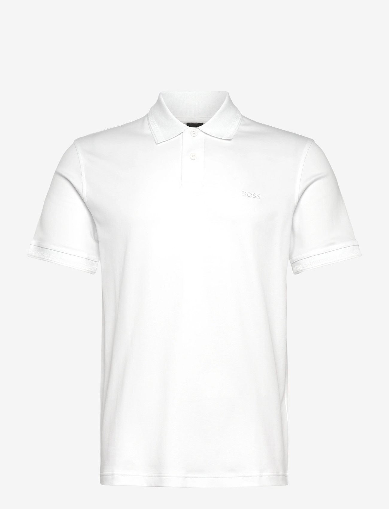 BOSS - Pe_Interlock - kortärmade pikéer - white - 1