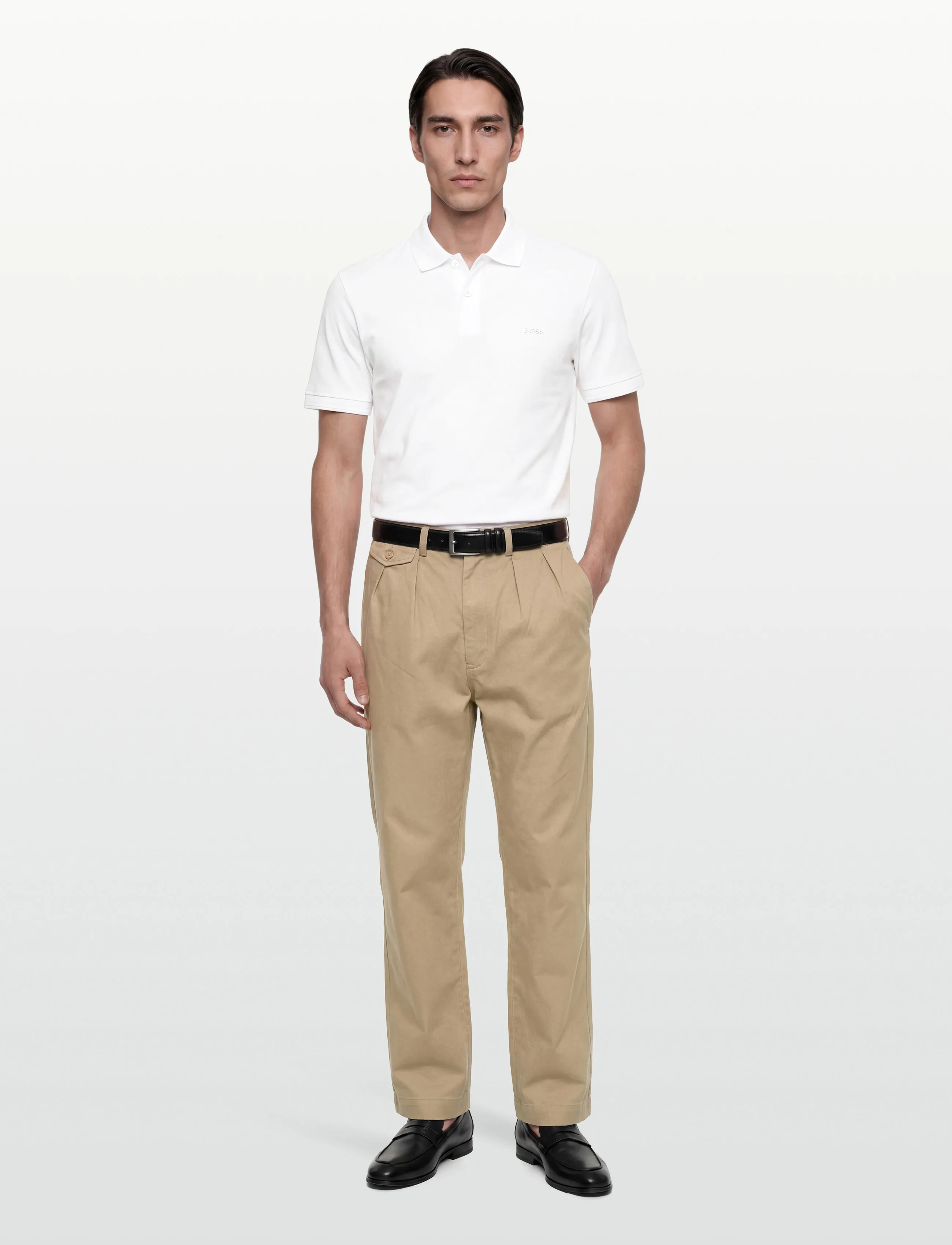 BOSS Pe_Interlock, XXL, White, Poloer > Kortærmede, Herre