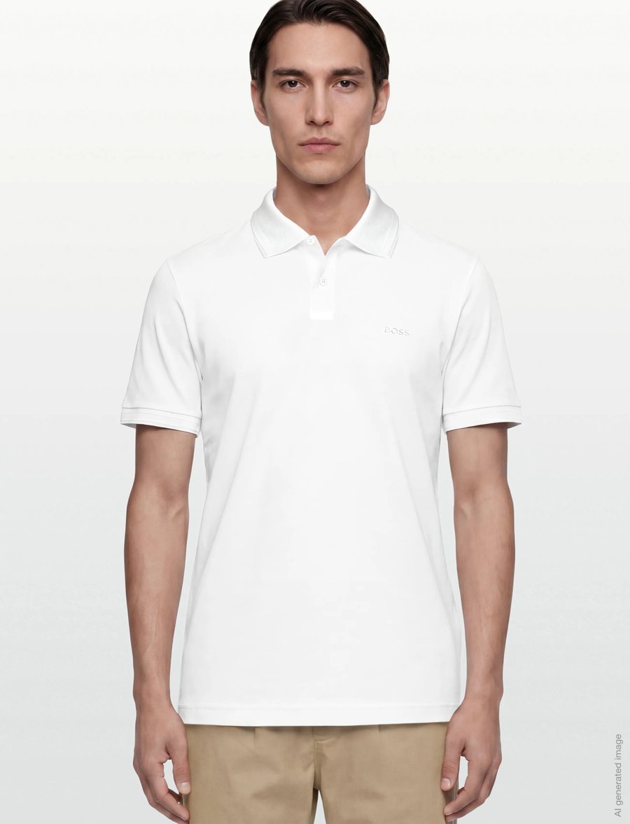 BOSS - Pe_Interlock - kurzärmelig - white - 3