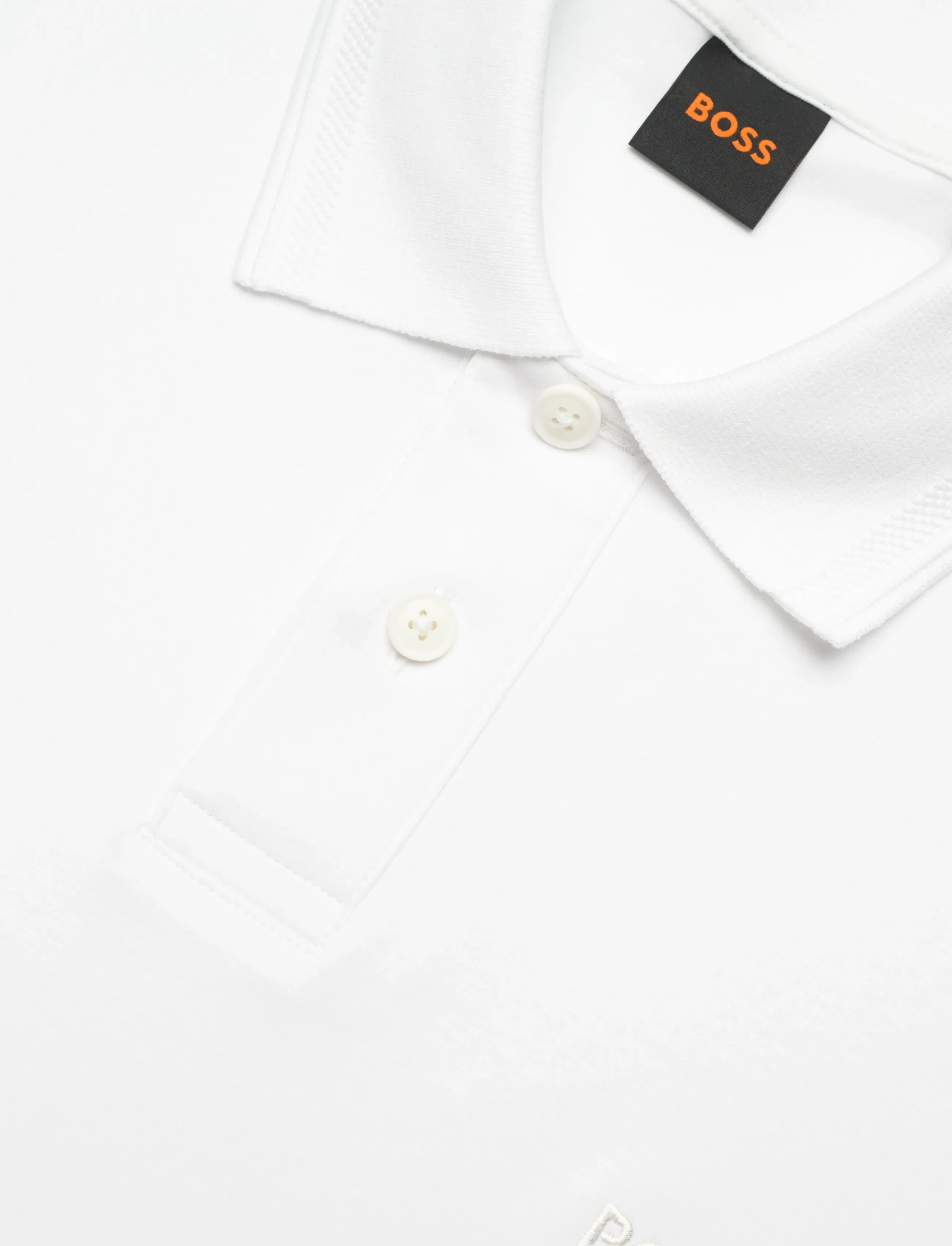 BOSS - Pe_Interlock - short-sleeved polos - white - 5