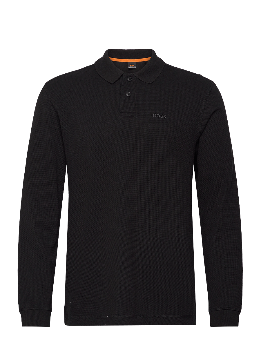 BOSS - Petempestolong - long-sleeved knitted polos - black - 1