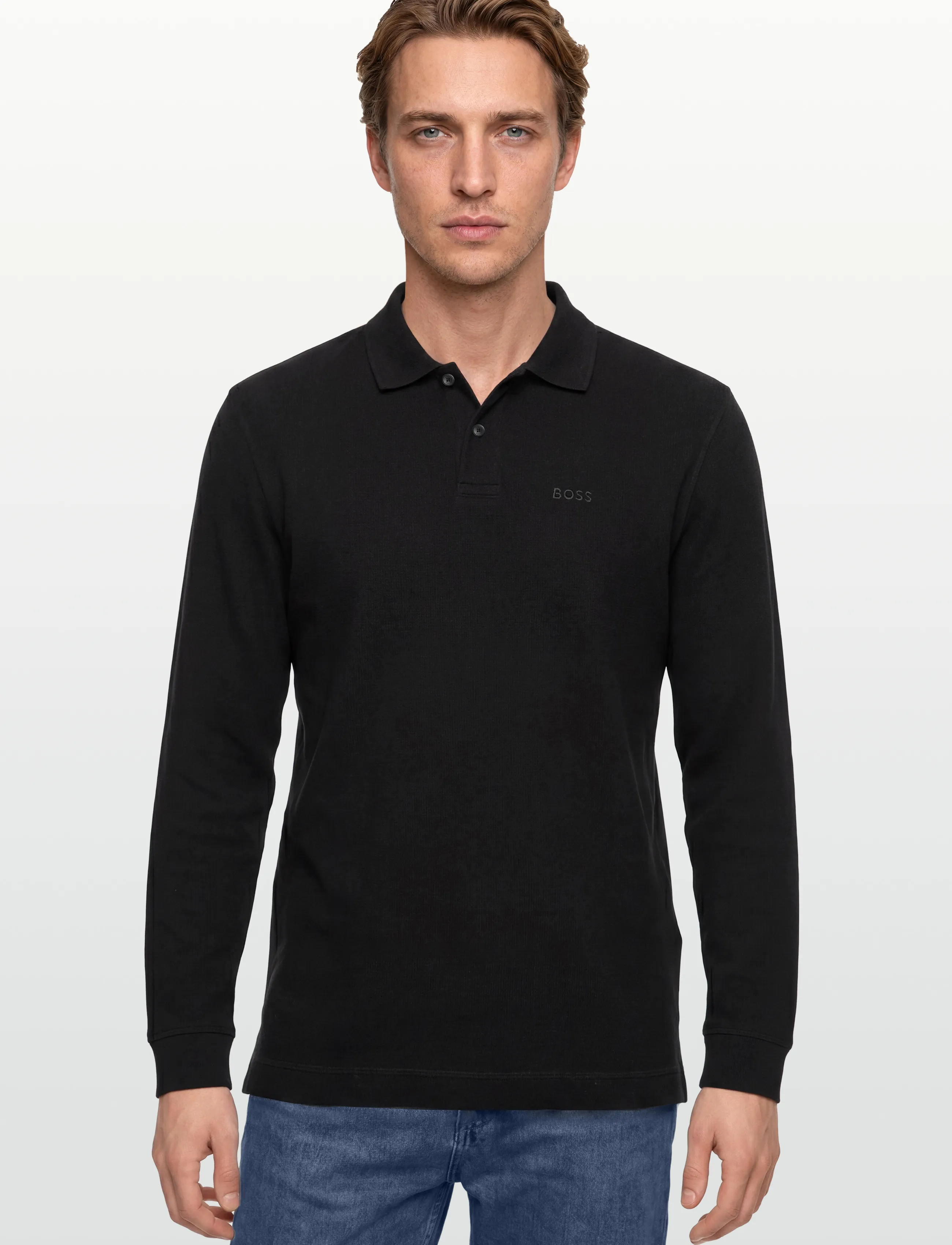 BOSS - Petempestolong - knitted polos - black - 3