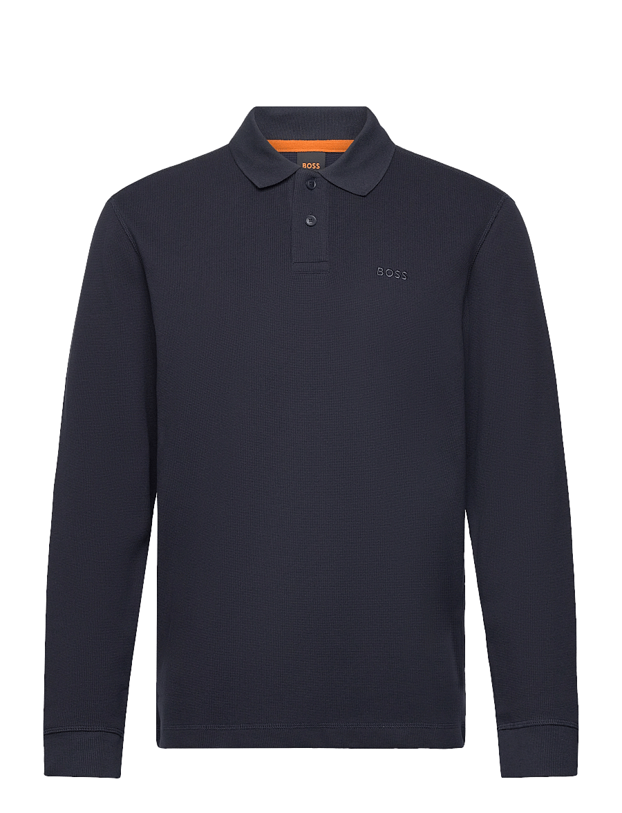 BOSS - Petempestolong - langärmelige gestrickte polohemden - dark blue - 0
