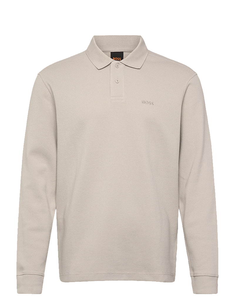 BOSS - Petempestolong - long-sleeved knitted polos - open grey - 0