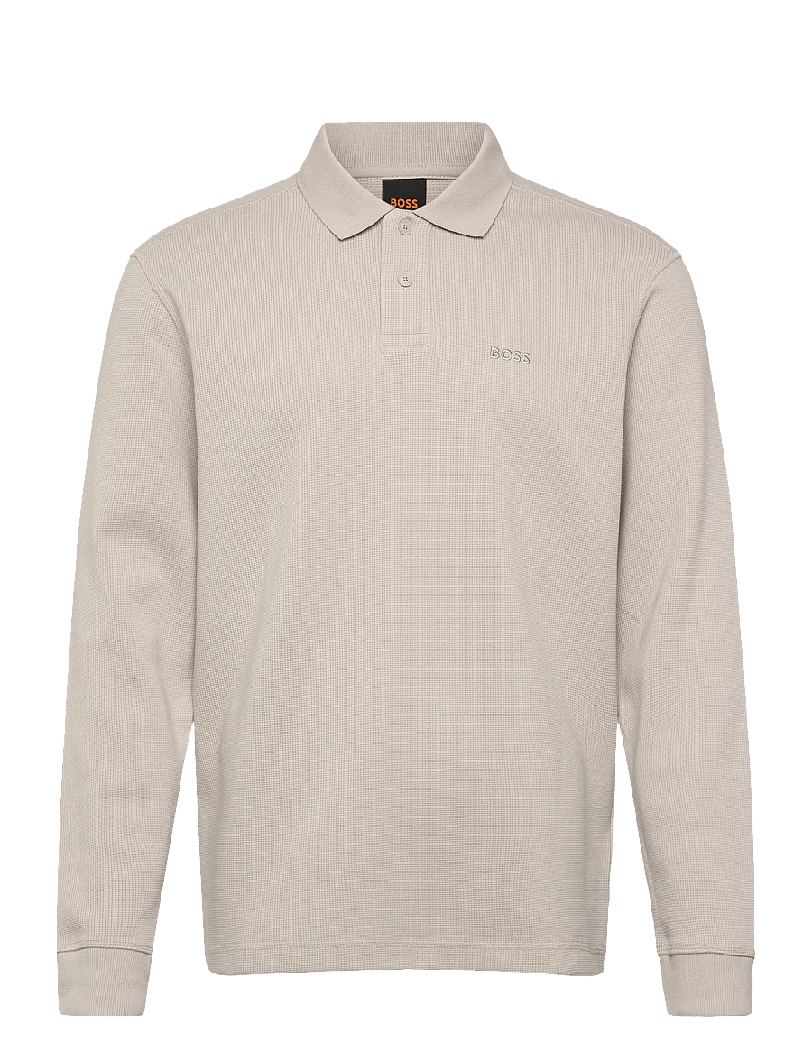 BOSS - Petempestolong - long-sleeved knitted polos - open grey - 1