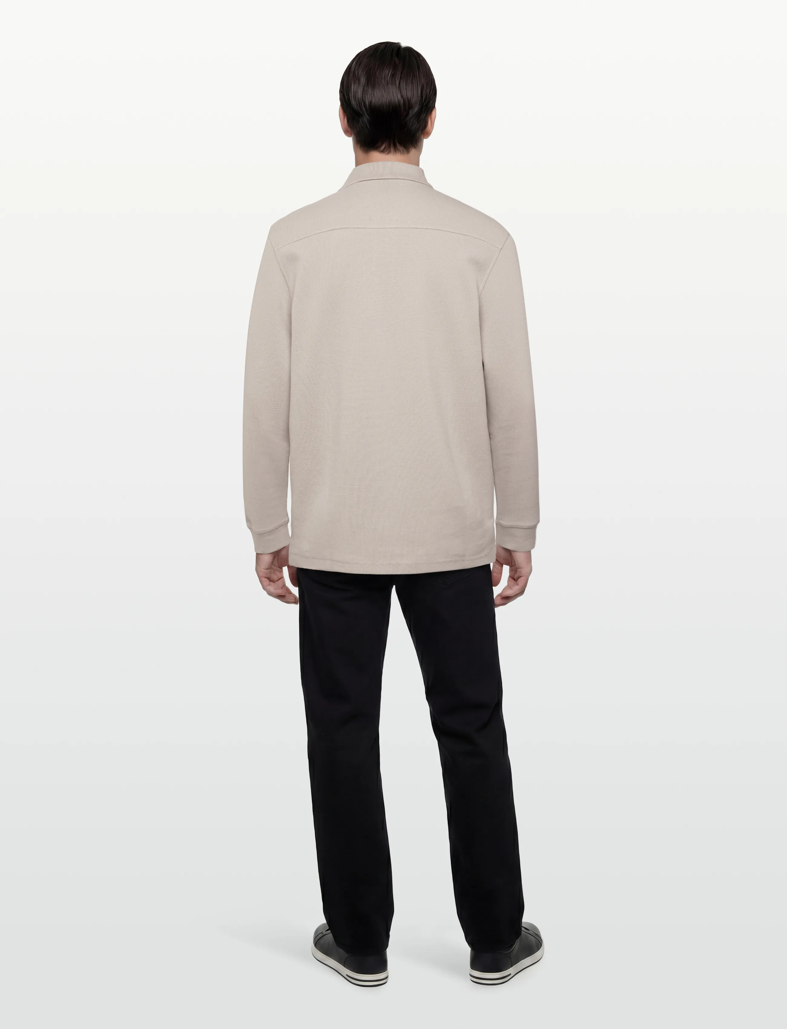 BOSS - Petempestolong - long-sleeved knitted polos - open grey - 4