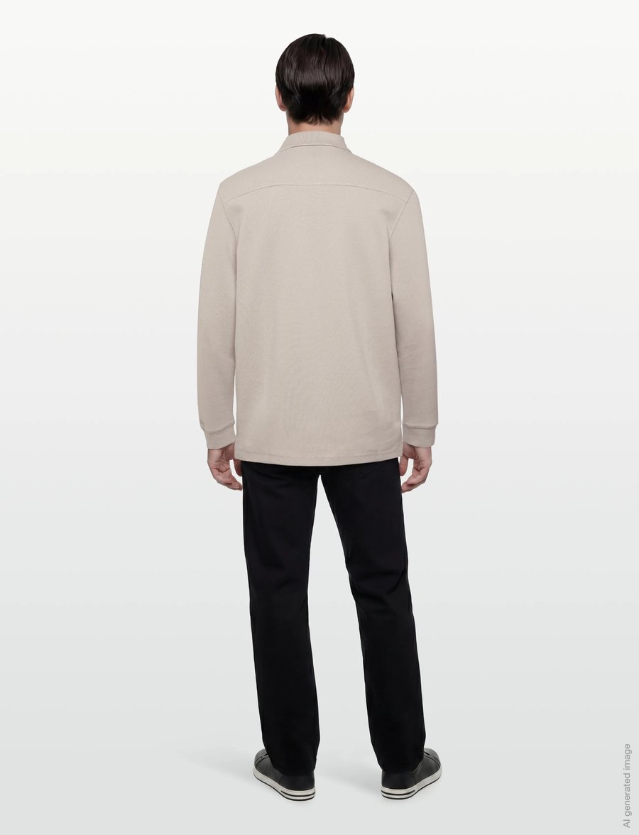BOSS - Petempestolong - long-sleeved knitted polos - open grey - 4