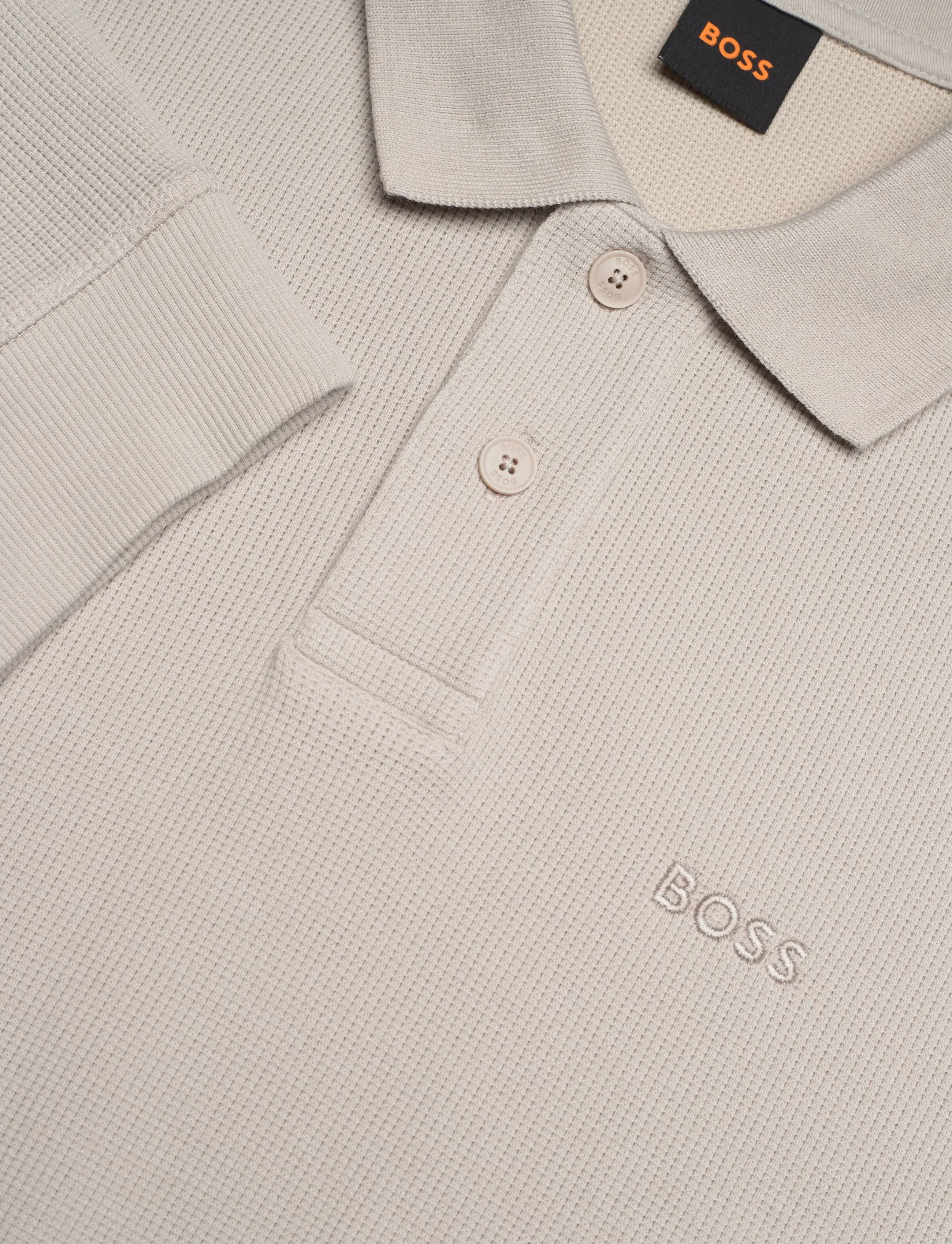 BOSS - Petempestolong - long-sleeved knitted polos - open grey - 5