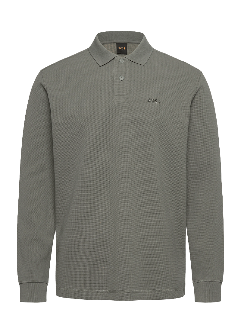 BOSS - Petempestolong - long-sleeved knitted polos - open grey - 1