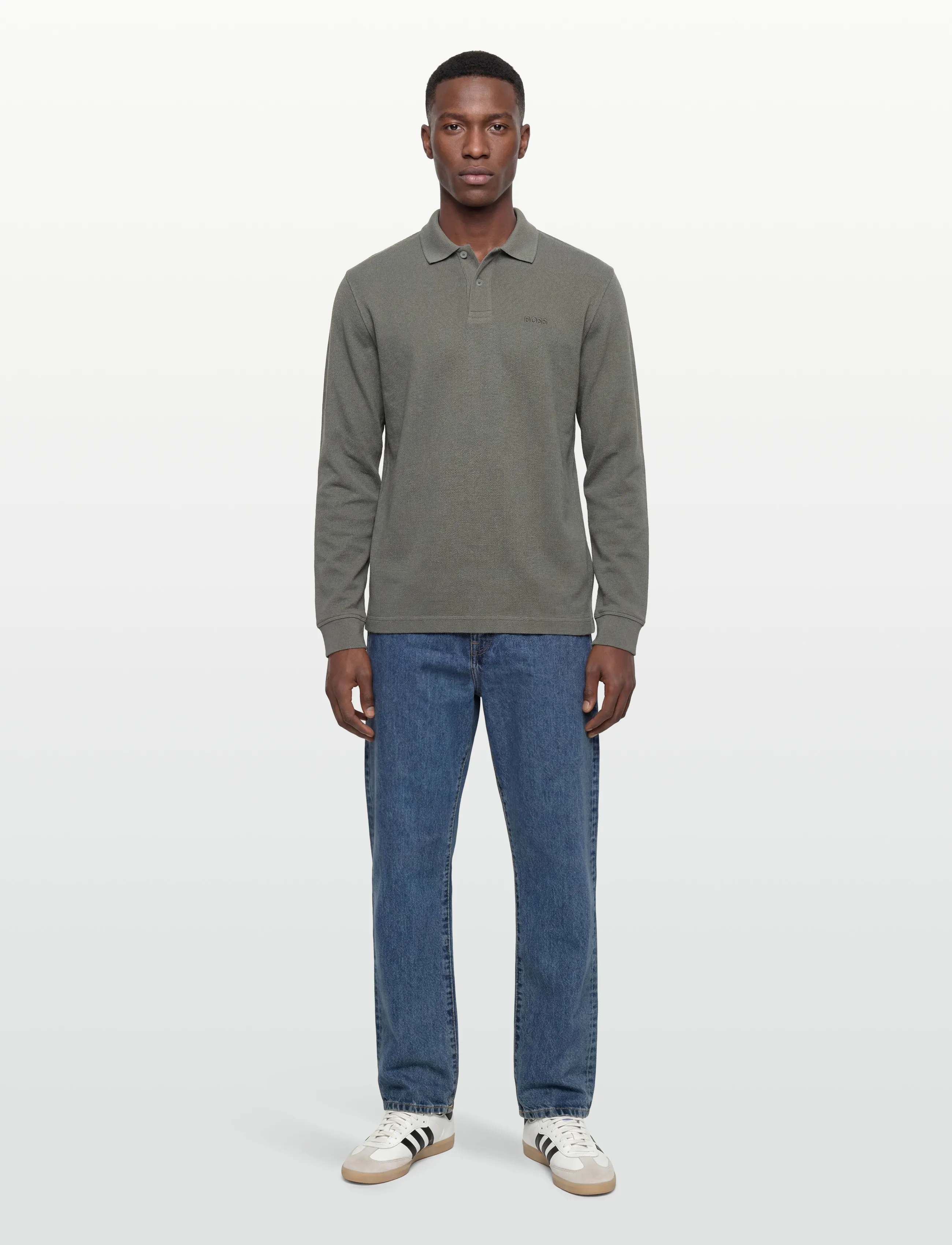 BOSS Petempestolong - Pikéer - OPEN GREY / khaki/green