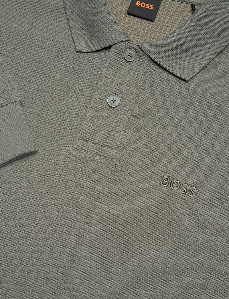 BOSS - Petempestolong - long-sleeved knitted polos - open grey - 5