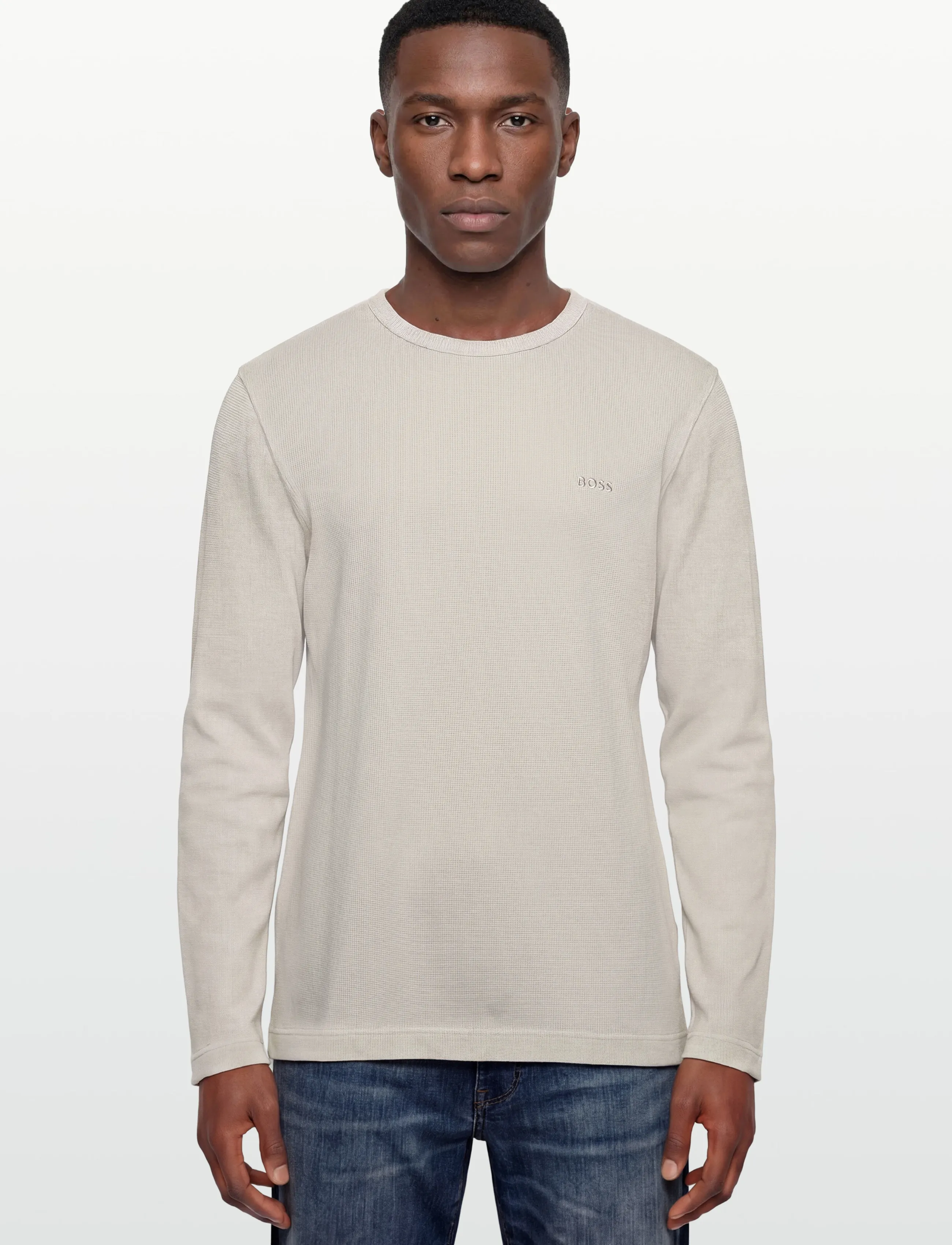 BOSS - Tempesto - långärmade t-shirts - open grey - 3