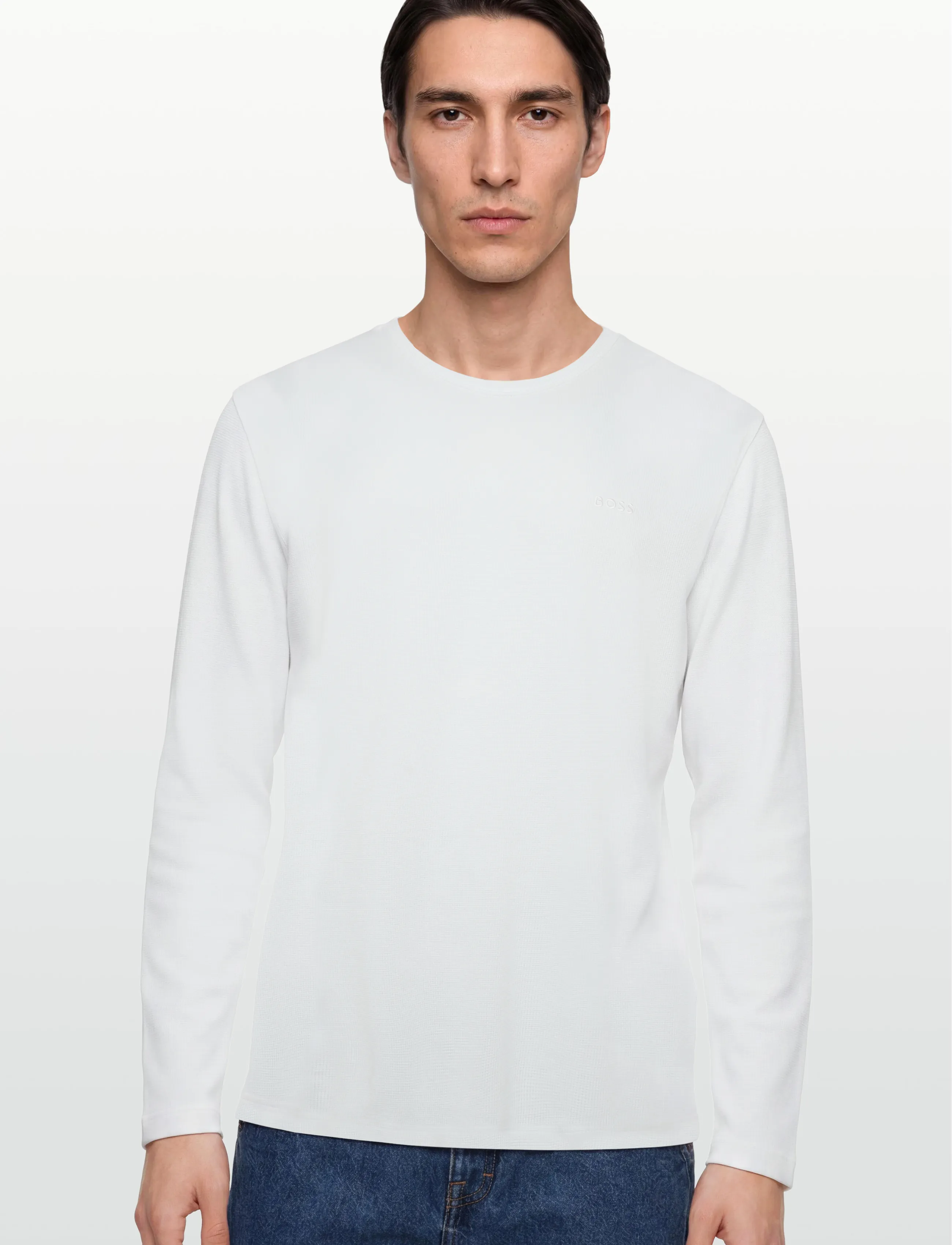 BOSS - Tempesto - långärmade t-shirts - white - 3