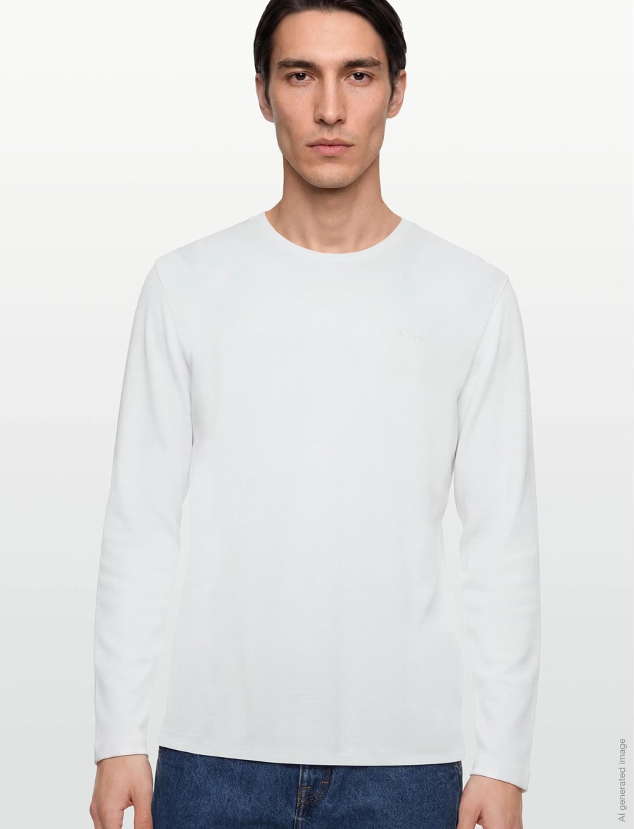 BOSS - Tempesto - langärmelige t-shirts - white - 3