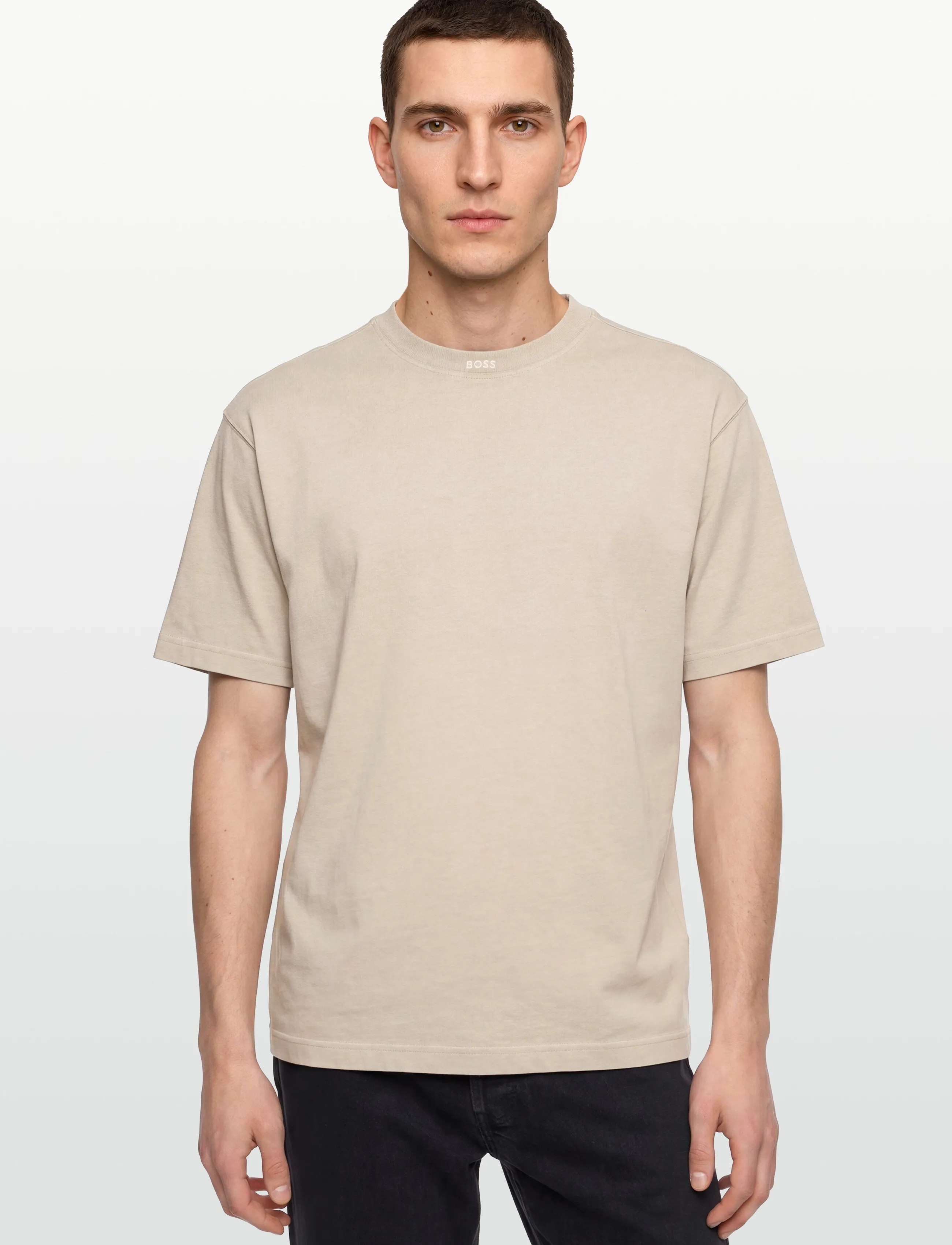BOSS - Te_Dye_ - kurzärmelige - light beige - 3