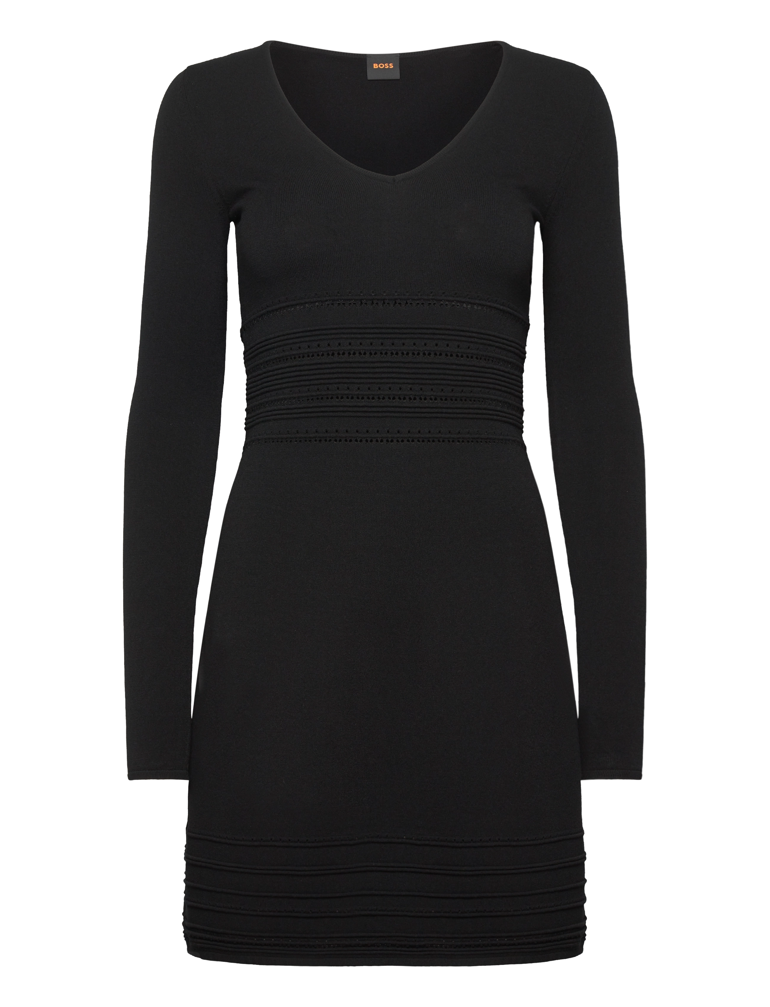 BOSS C_Fudino - Strickkleider - BLACK / black
