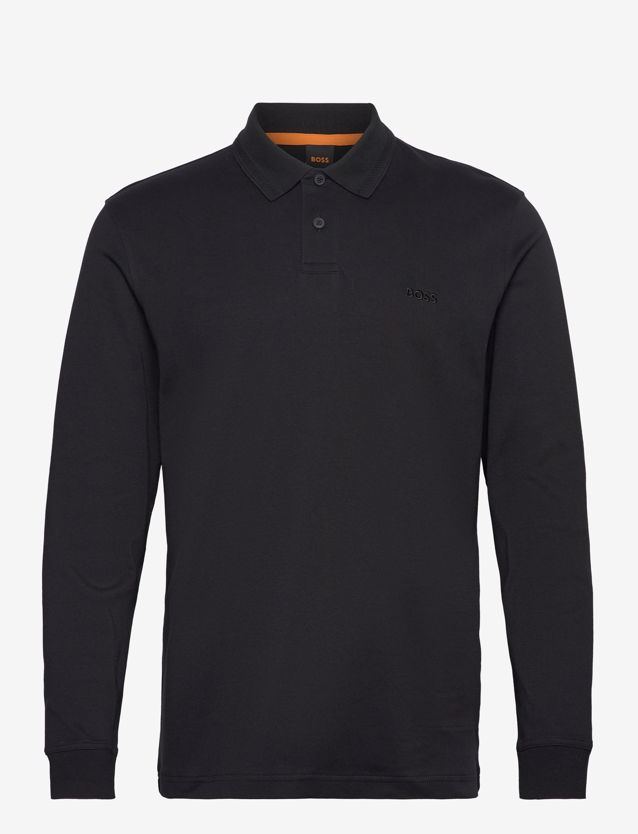 BOSS - Pe_interlock_long - langærmede poloer - black - 0