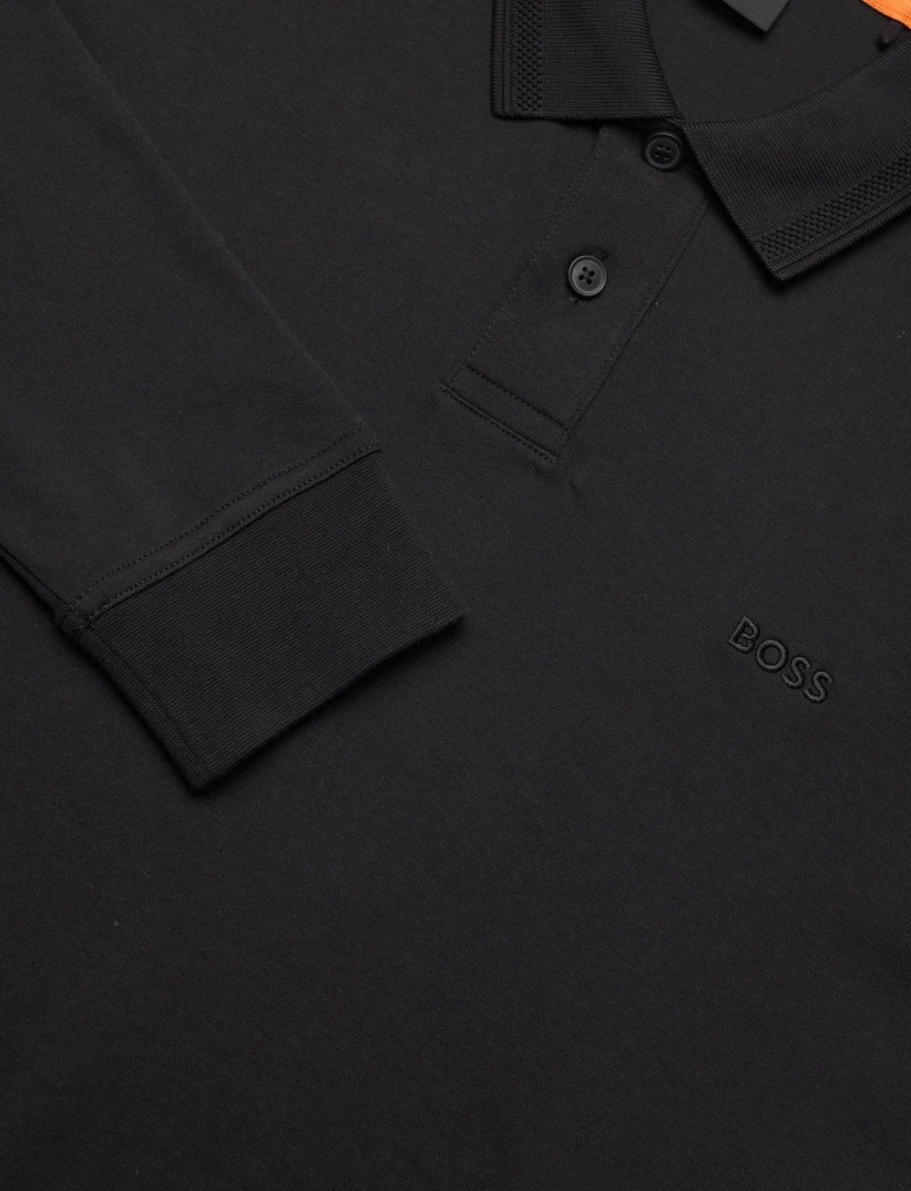 BOSS - Pe_interlock_long - pitkähihaiset - black - 2