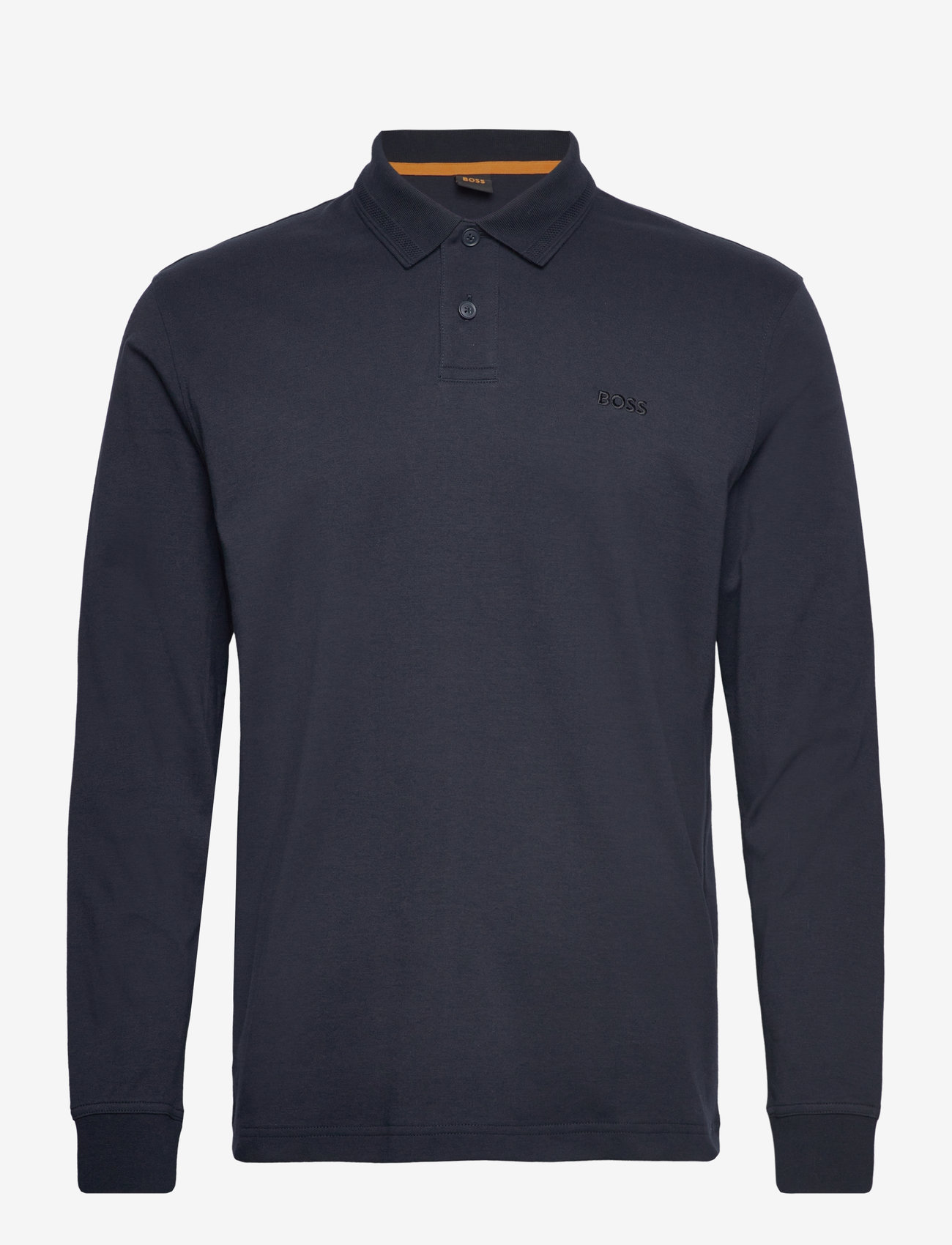 BOSS - Pe_interlock_long - long-sleeved polos - dark blue - 0