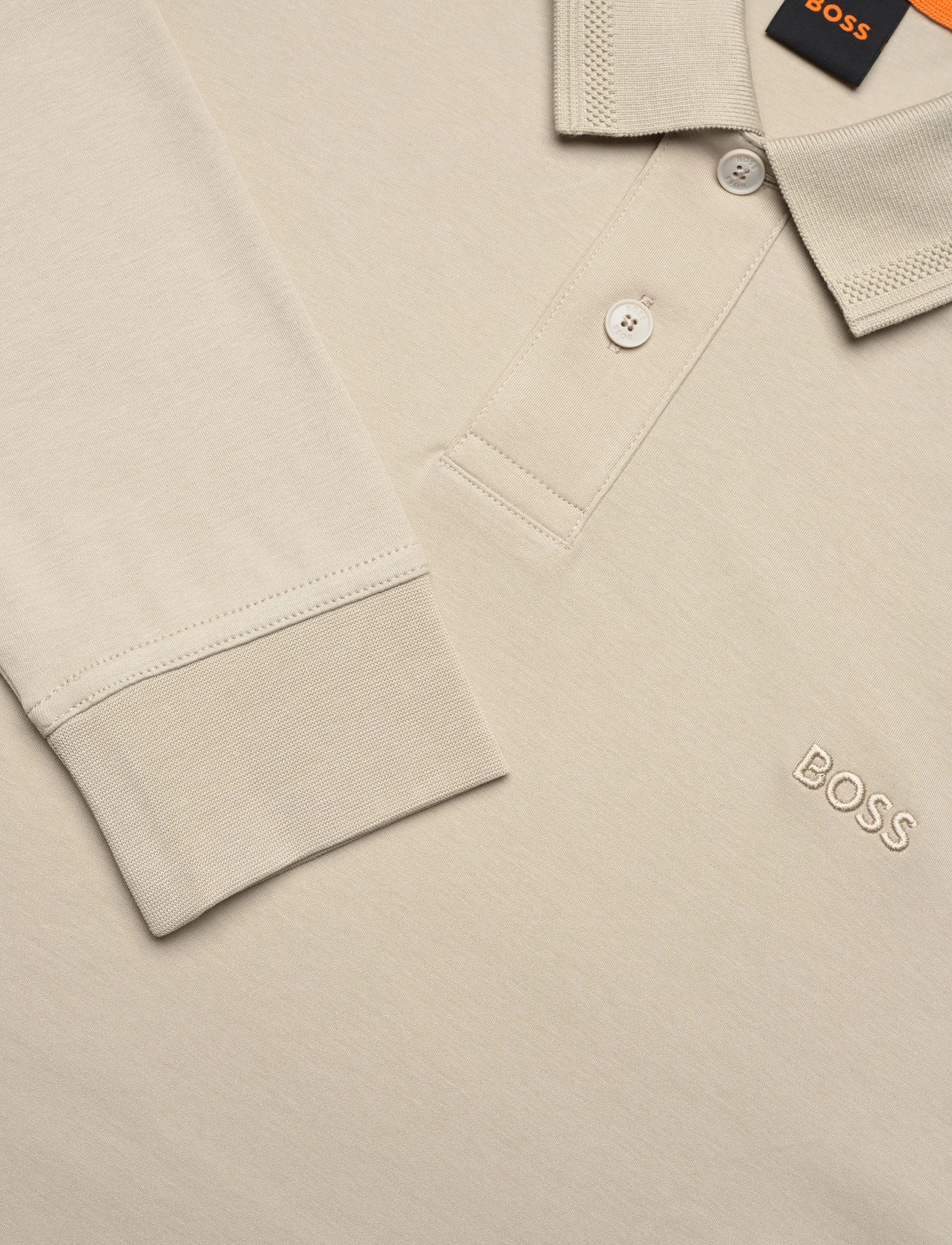 BOSS - Pe_interlock_long - langärmelig - light beige - 2