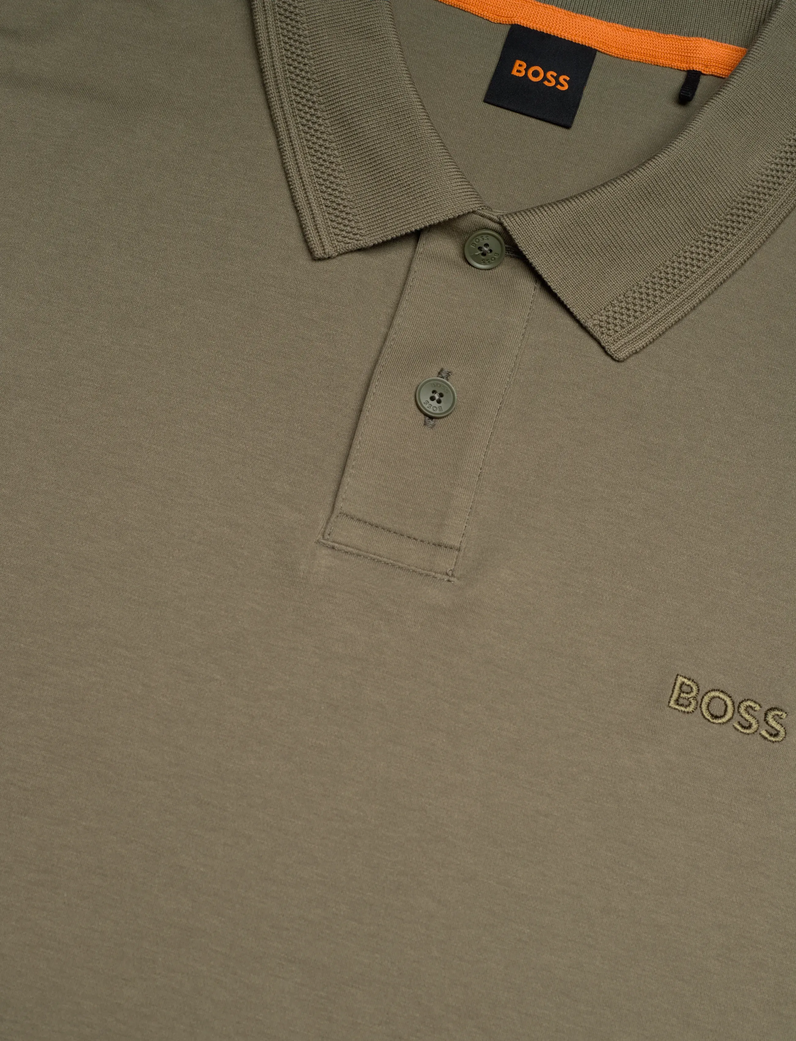 BOSS - Pe_interlock_long - langärmelig - open green - 2