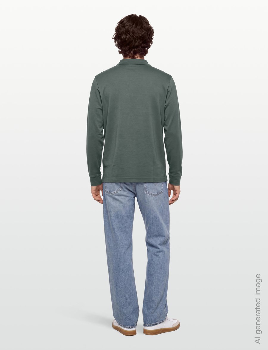 BOSS - Pe_interlock_long - langærmede poloer - open green - 4