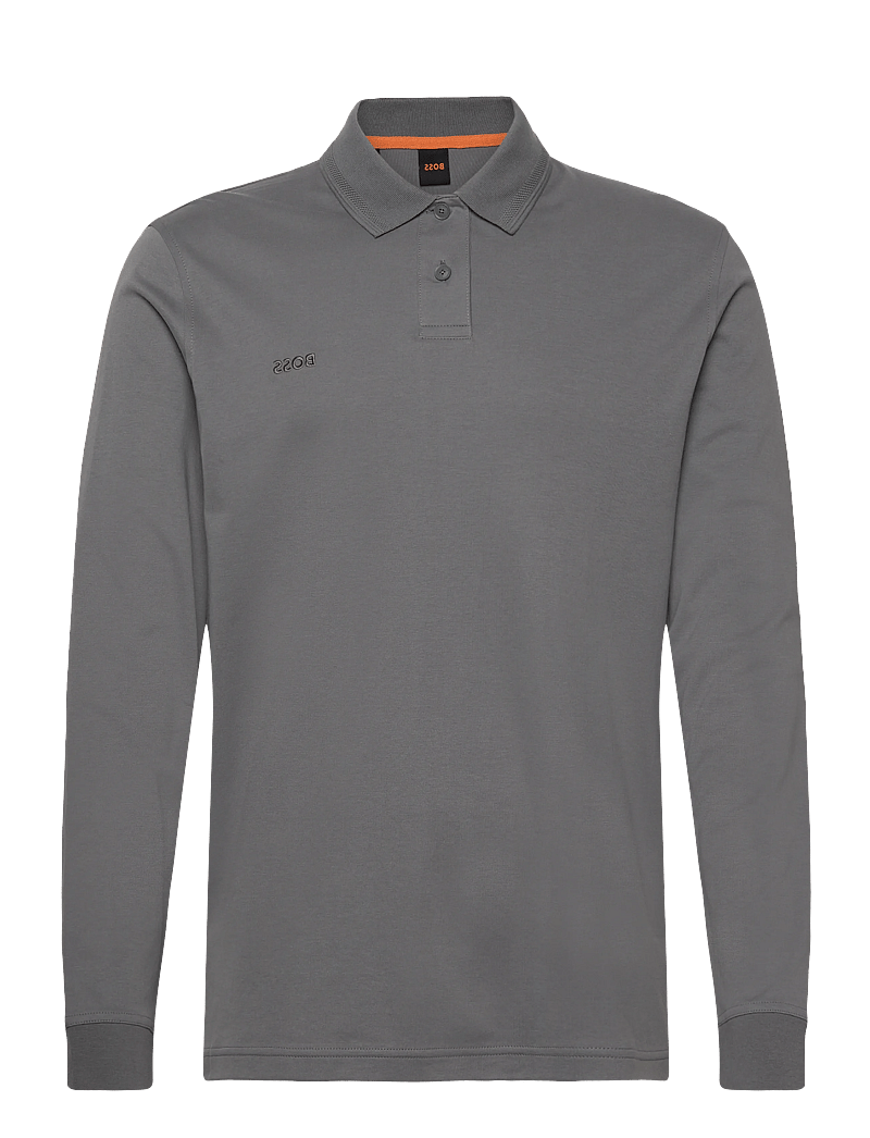 BOSS - Pe_interlock_long - langärmelig - open grey - 0