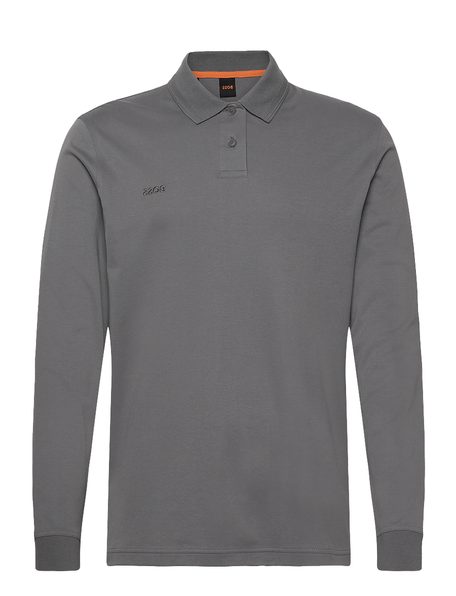 BOSS - Pe_interlock_long - langärmelig - open grey - 0