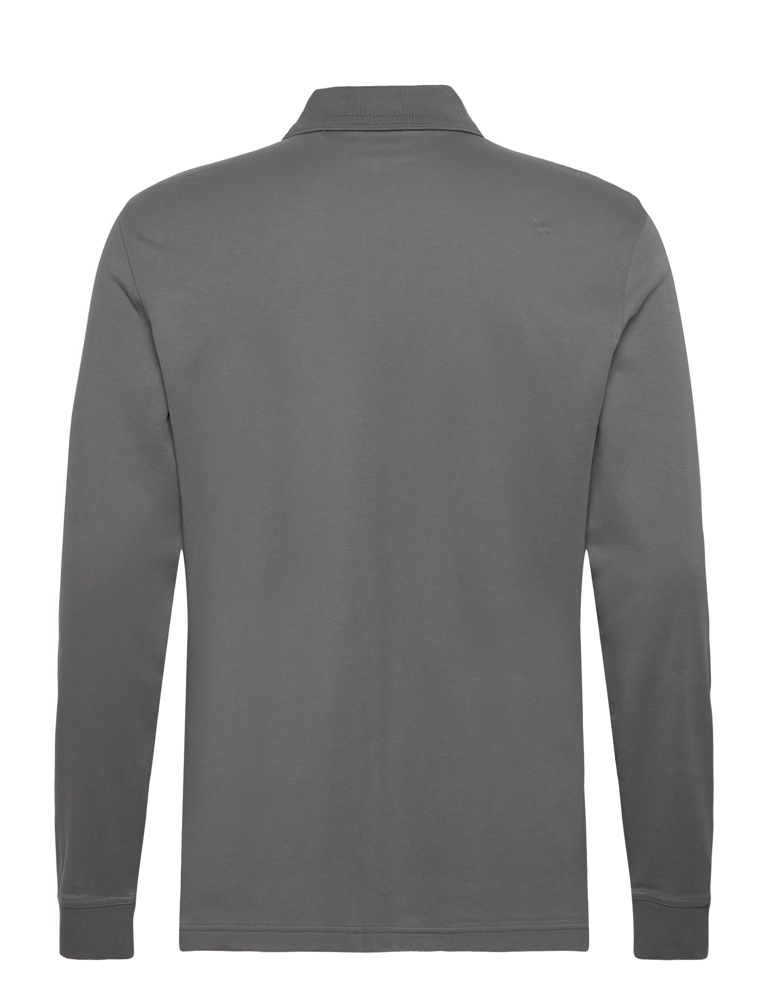 BOSS - Pe_interlock_long - langærmede poloer - open grey - 1