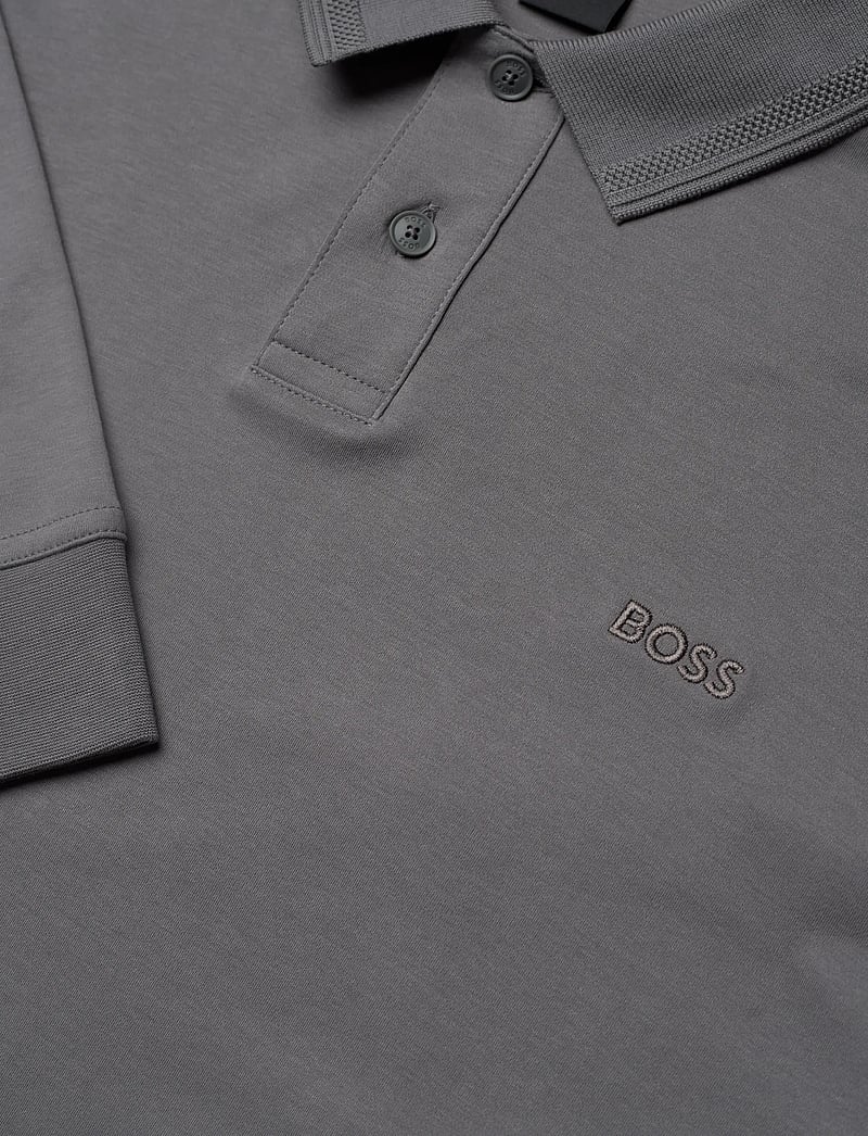 BOSS - Pe_interlock_long - langärmelig - open grey - 2