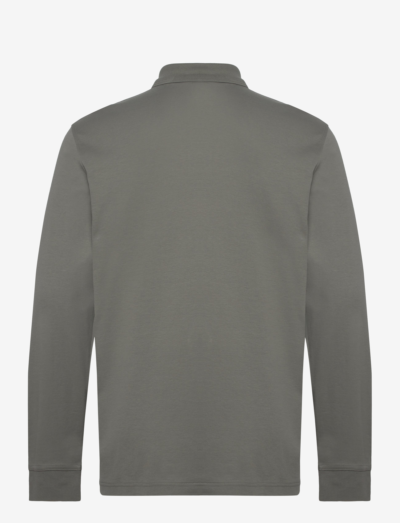 BOSS - Pe_interlock_long - långärmade pikéer - open grey - 1