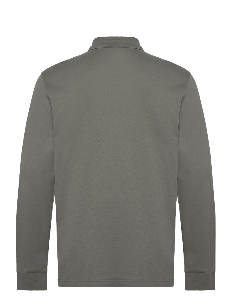 BOSS - Pe_interlock_long - långärmade pikéer - open grey - 1