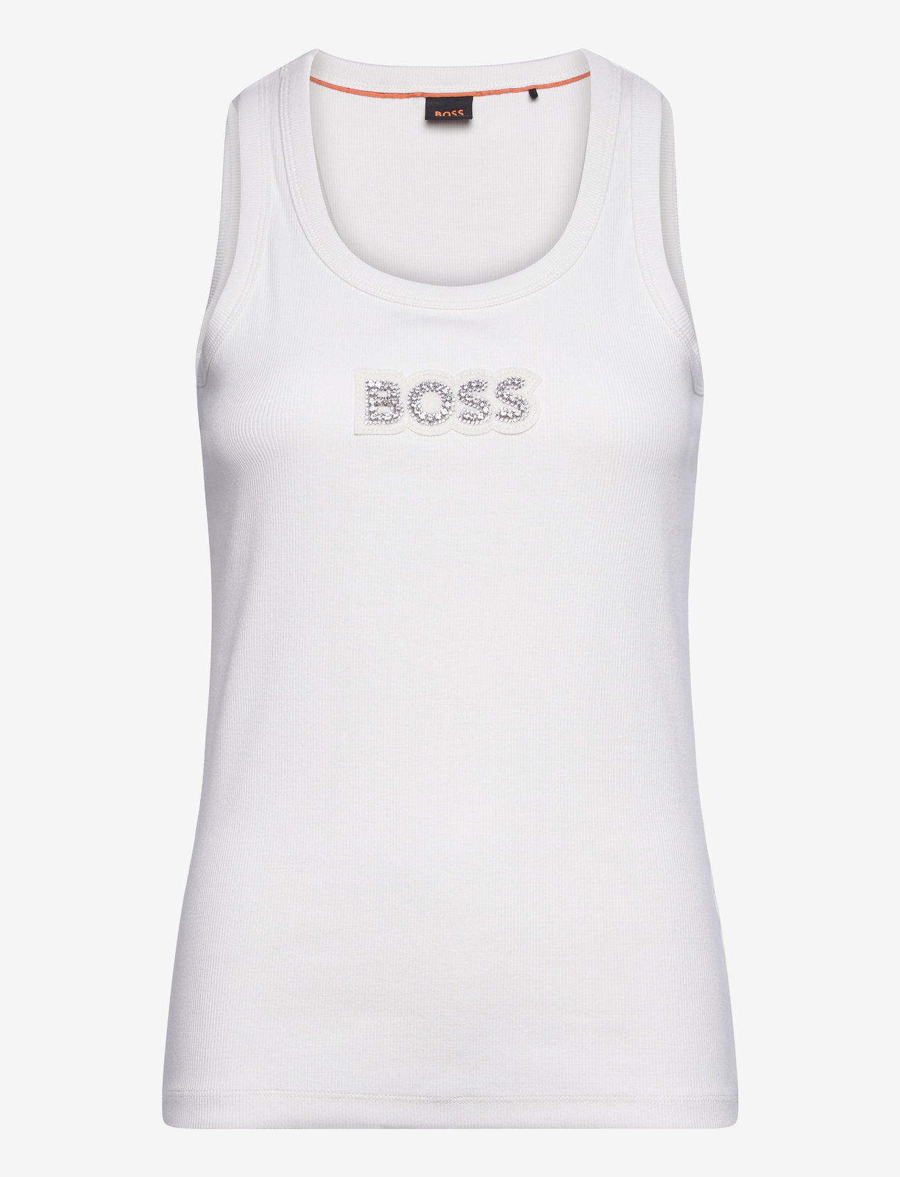 BOSS - C_Ematite_stonebadge - topid ja varrukateta alussärgid - open white - 0