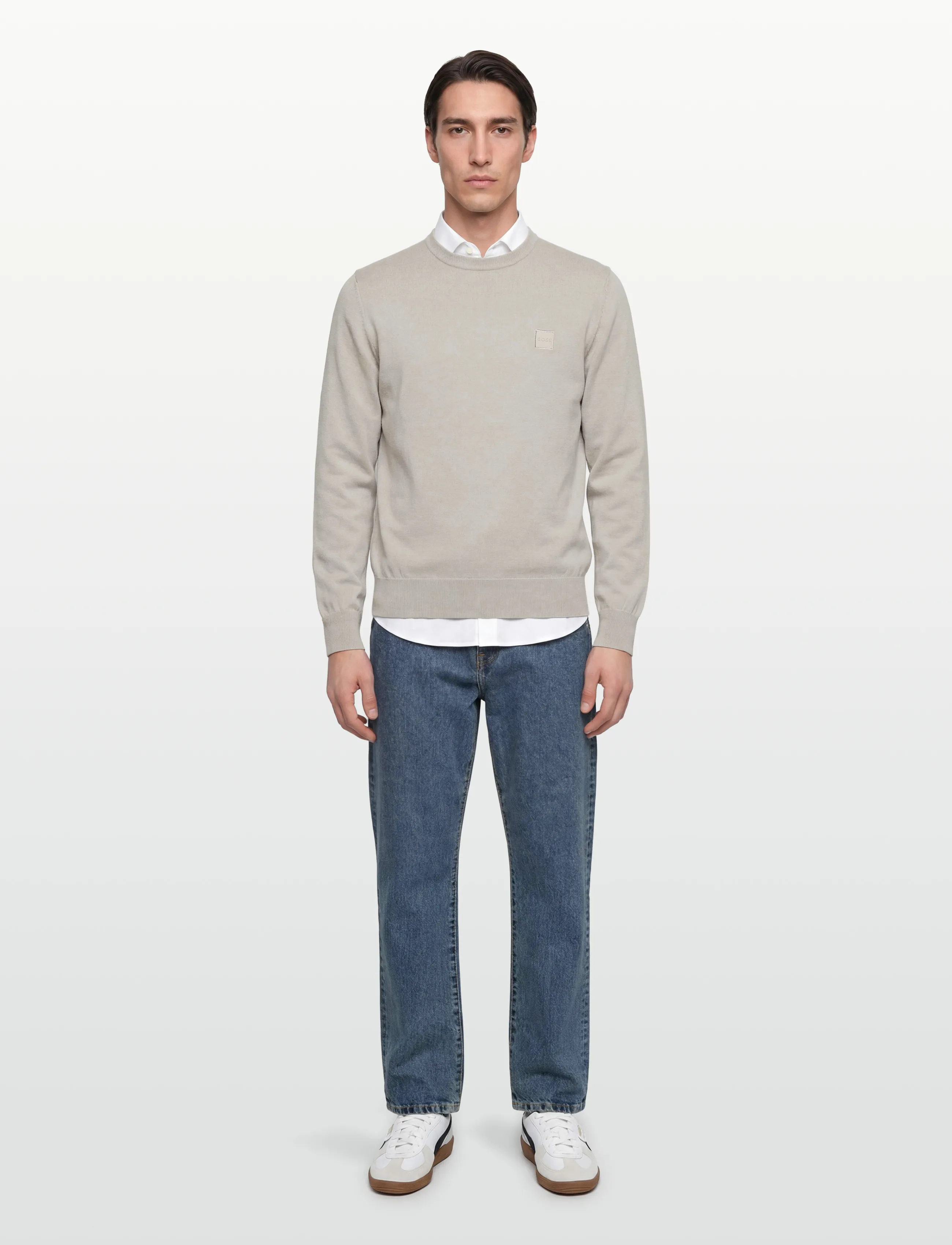 BOSS - Kanovano_S - rundhals - open grey - 0
