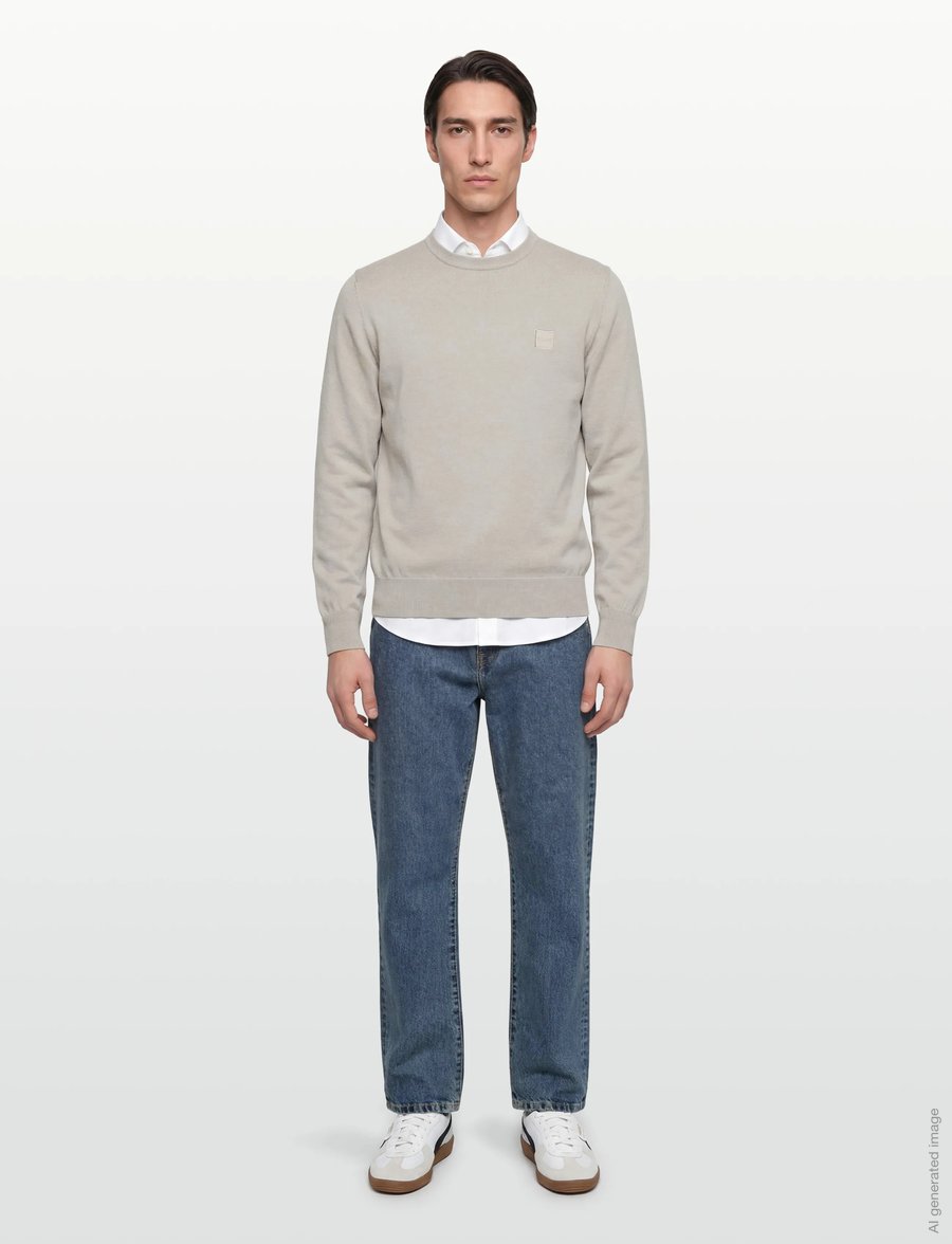 BOSS - Kanovano_S - rundhals - open grey - 0