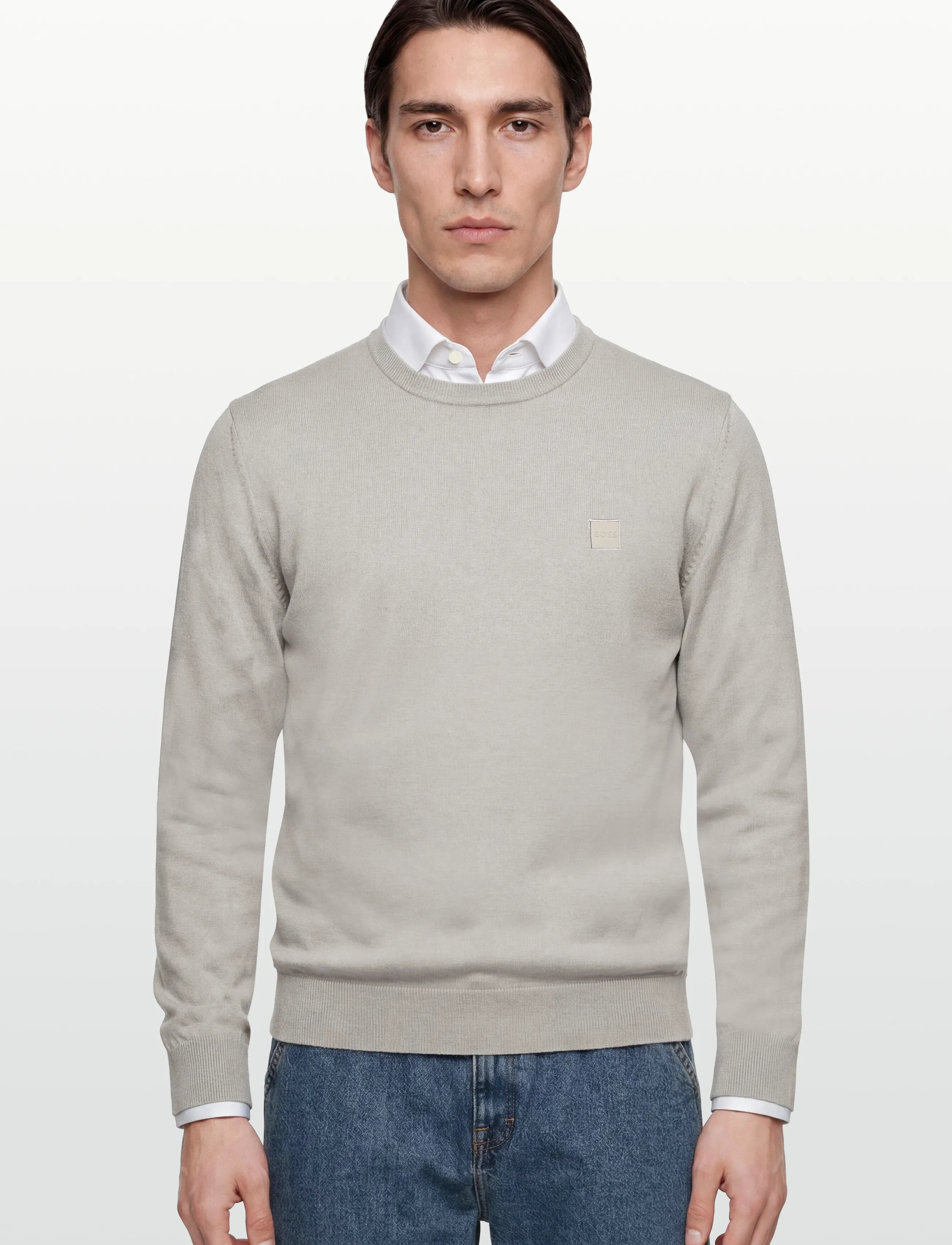 BOSS - Kanovano_S - rundhals - open grey - 4