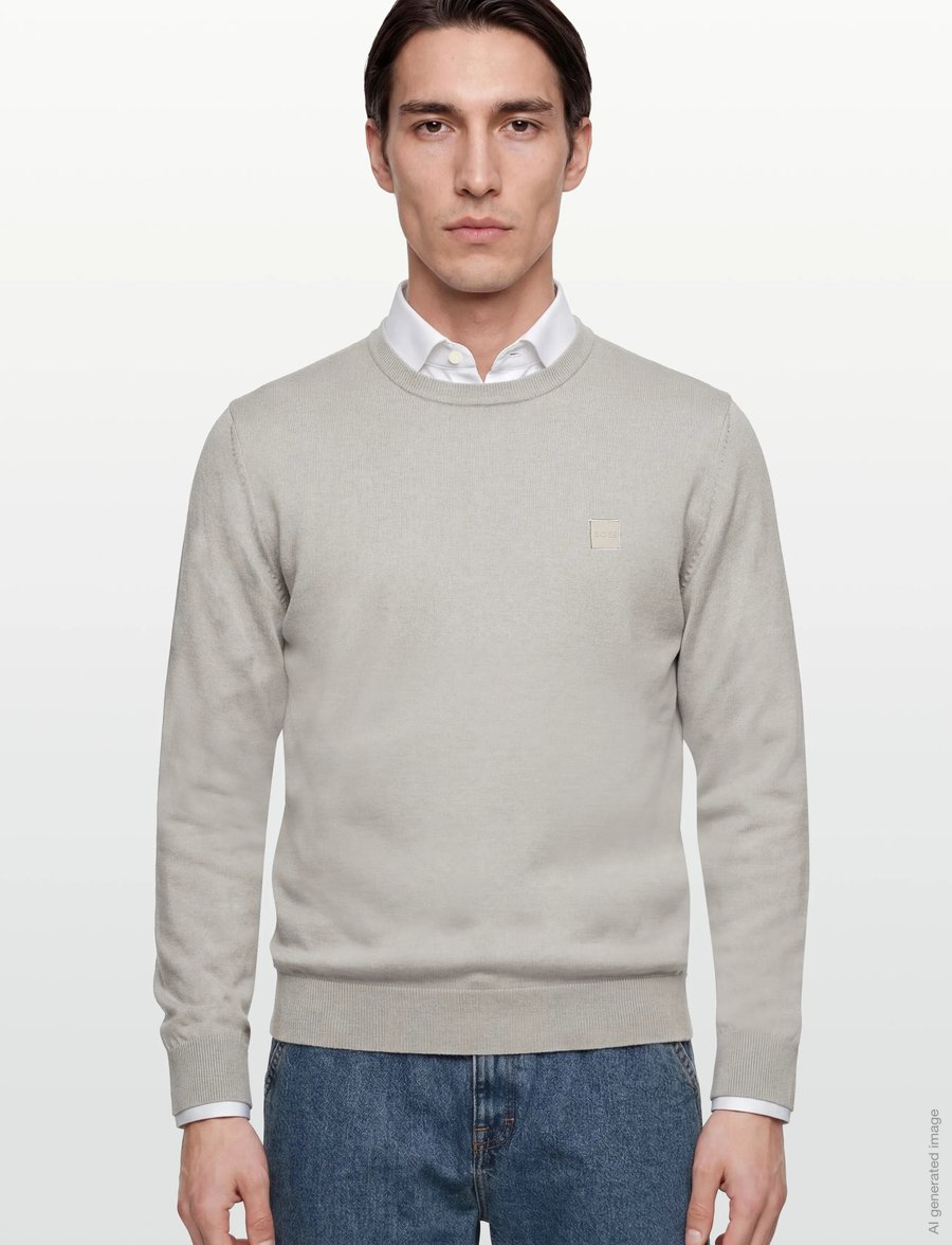 BOSS - Kanovano_S - rundhals - open grey - 4