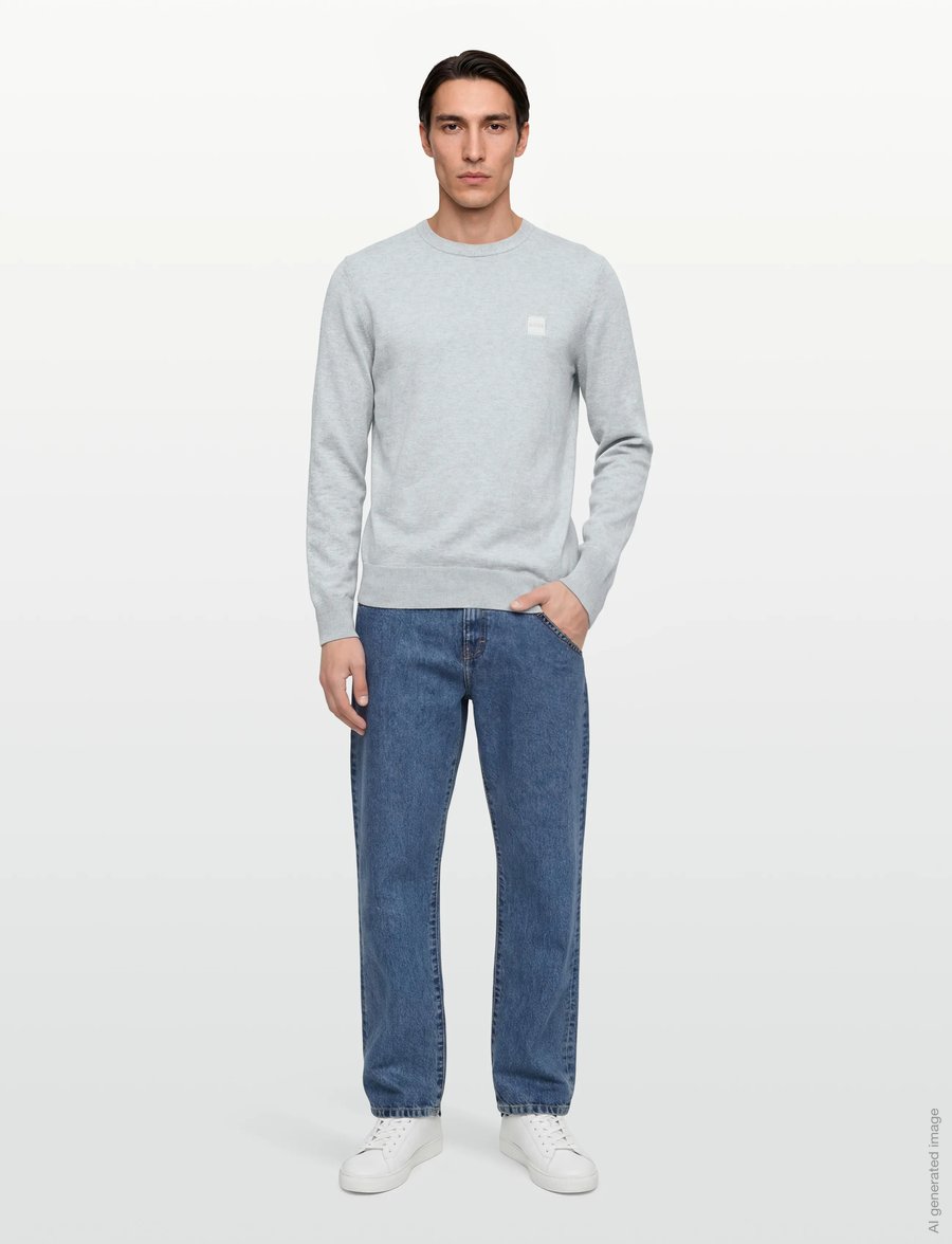 BOSS - Kanovano_S - rundhals - open grey - 0
